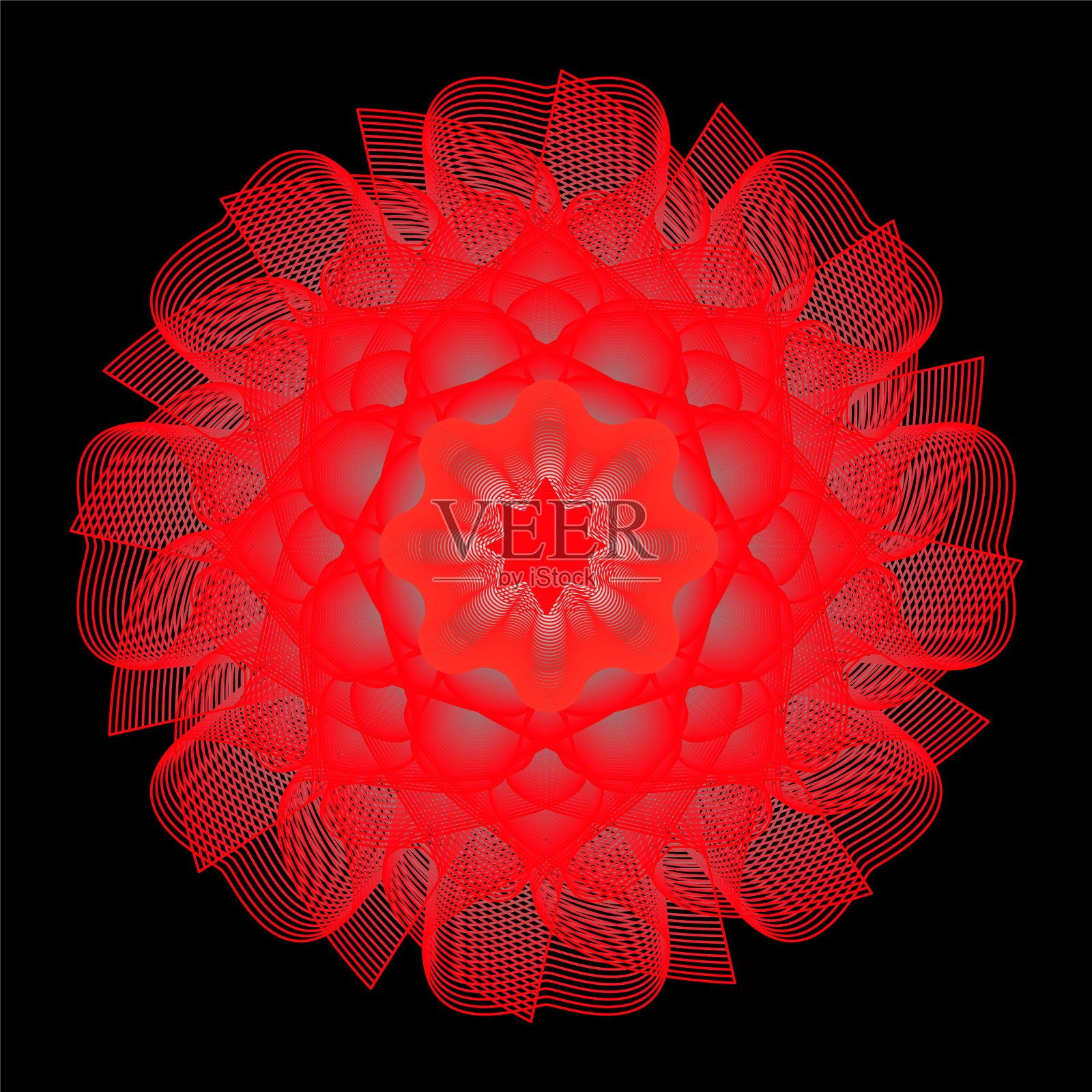 连结环花。插画图片素材