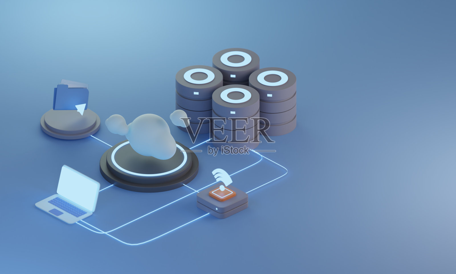 服务器和云存储，共享站和安全照片摄影图片