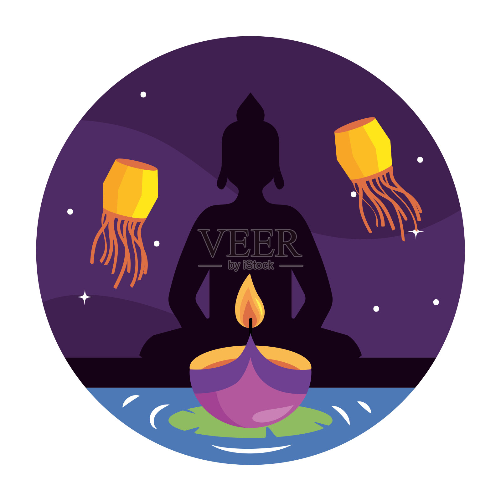 waisak插画图片素材