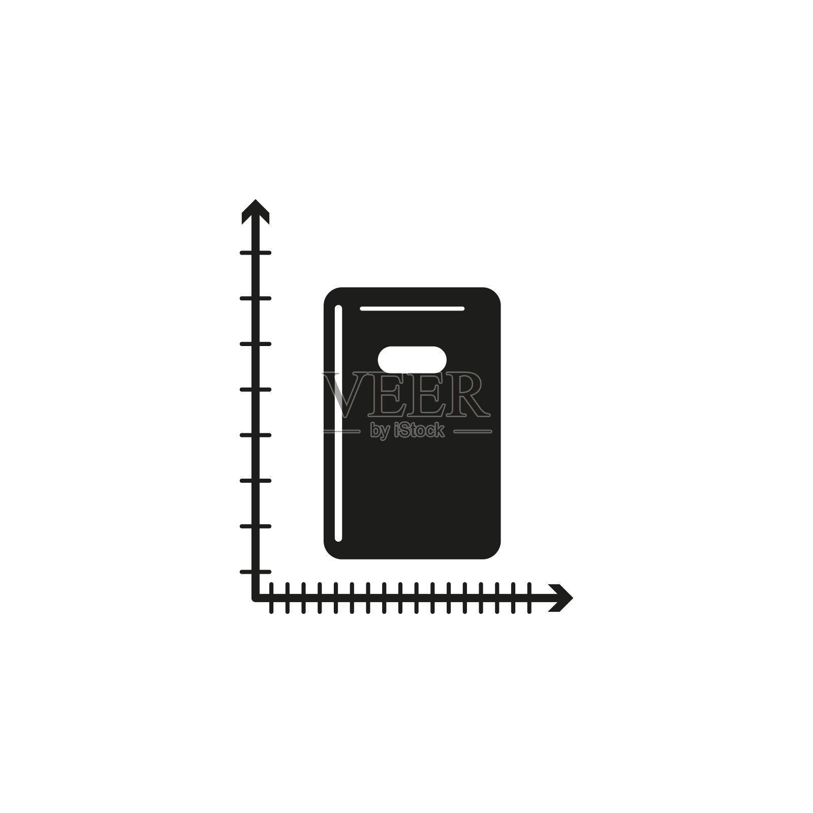门高度测量图标。入口大小说明与垂直和水平标尺。建筑和建筑概念。矢量插图。每股收益10。插画图片素材