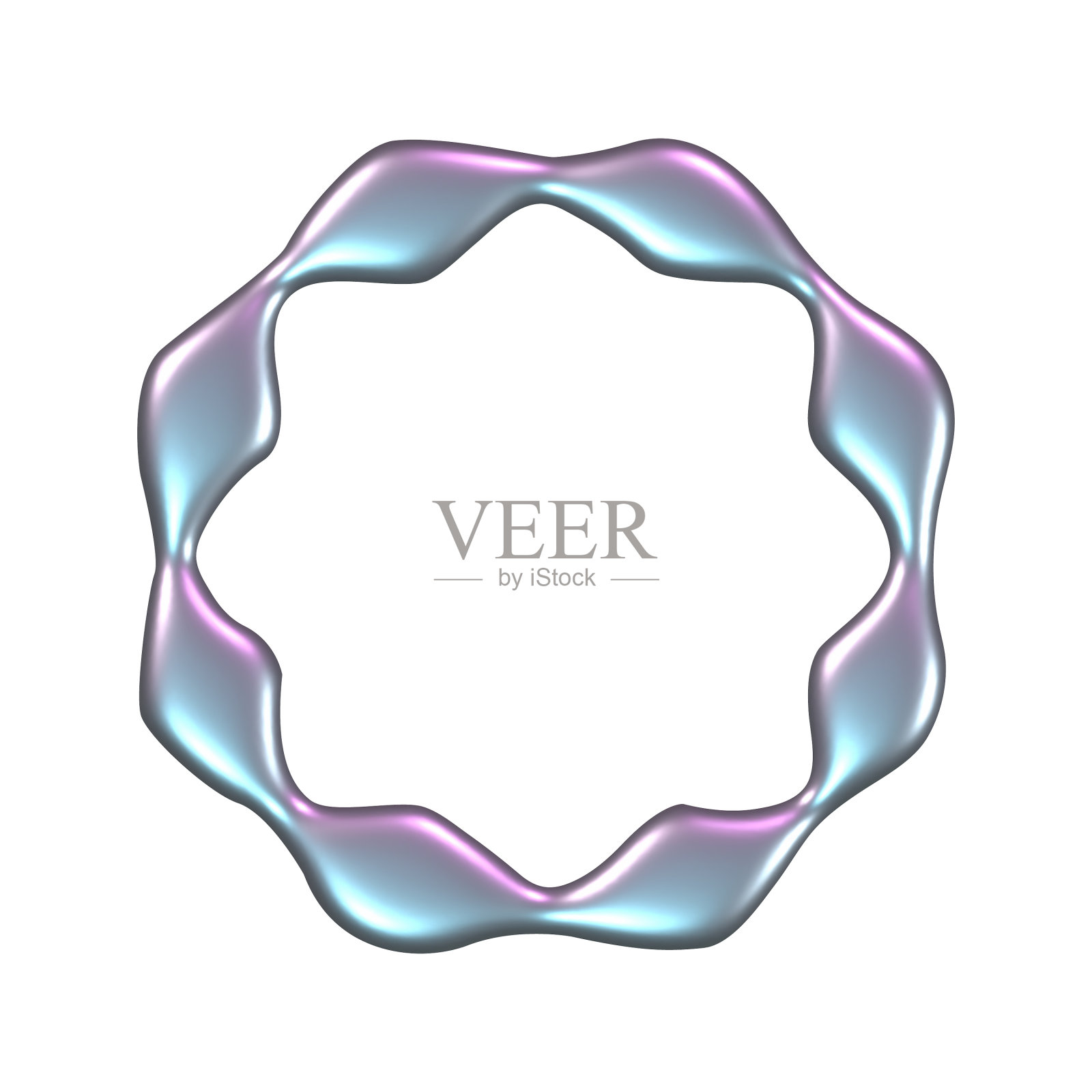 金属形状的星在y2k风格的透明背景插画图片素材