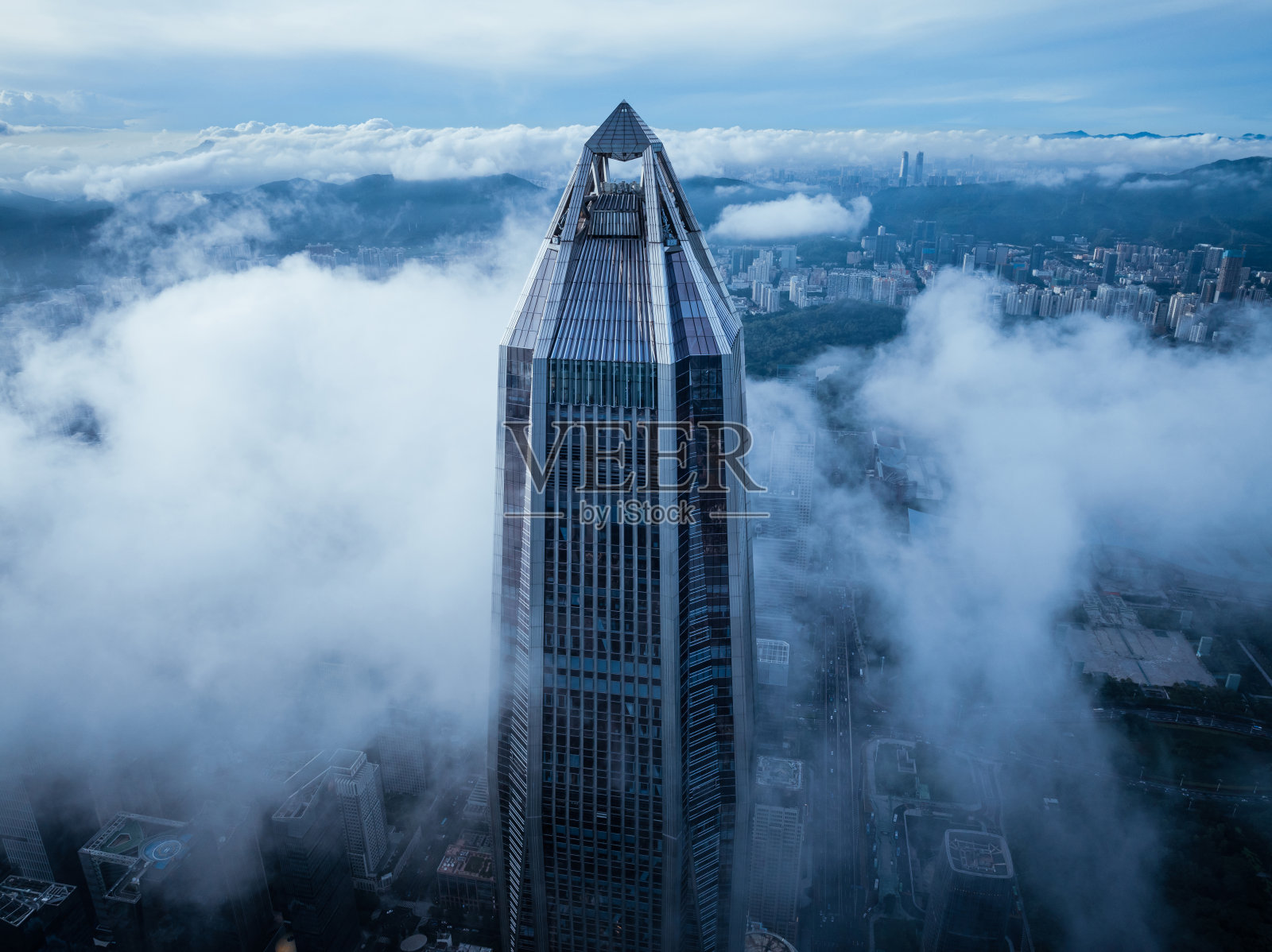 中国深圳的鸟瞰图照片摄影图片