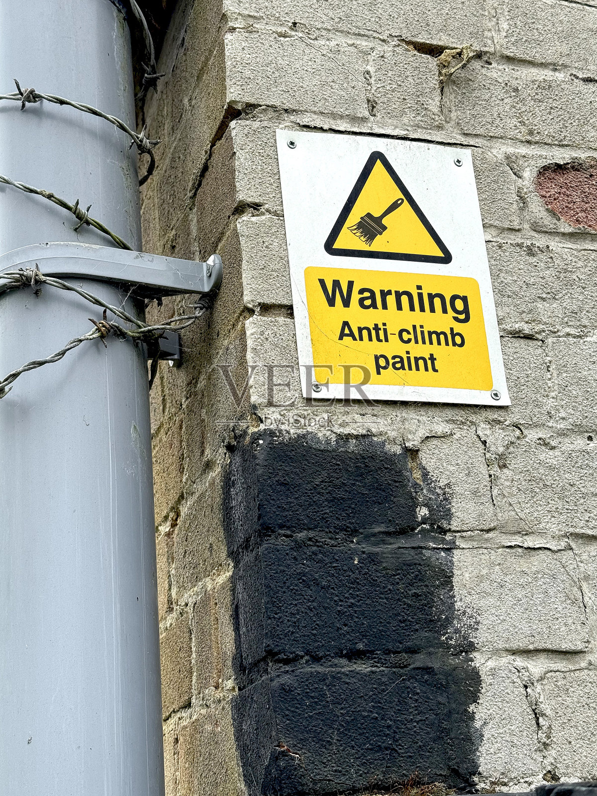 防爬漆标志照片摄影图片