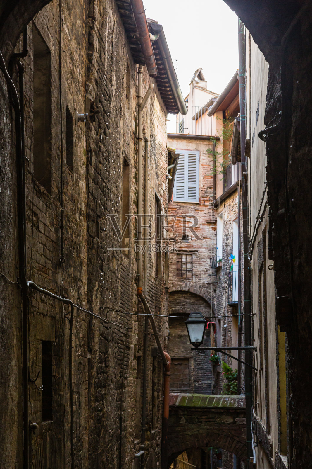 意大利佩鲁贾的后巷照片摄影图片