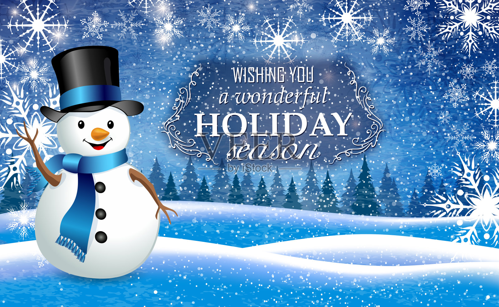 圣诞祝福插画图片素材