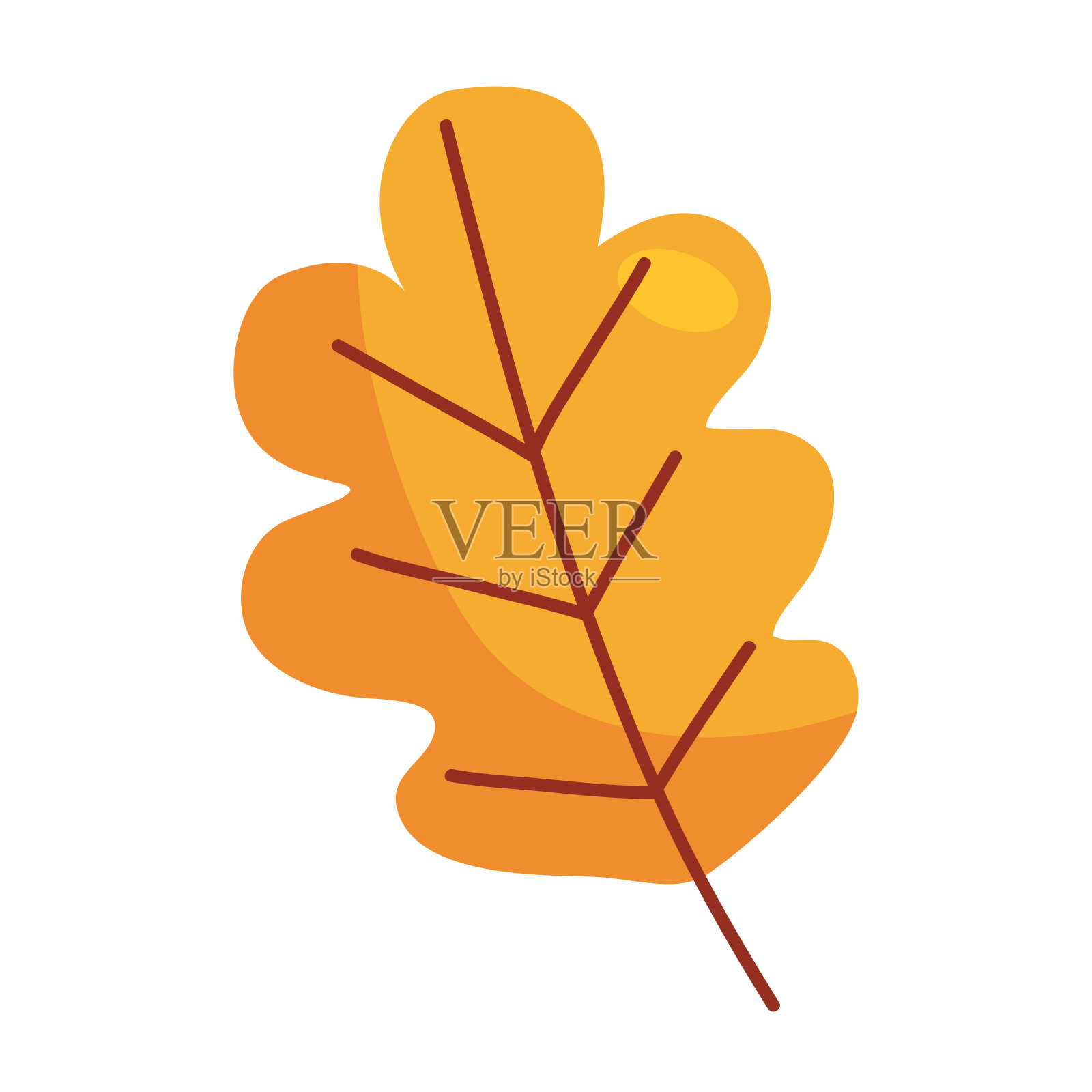 秋枯叶图标插画图片素材