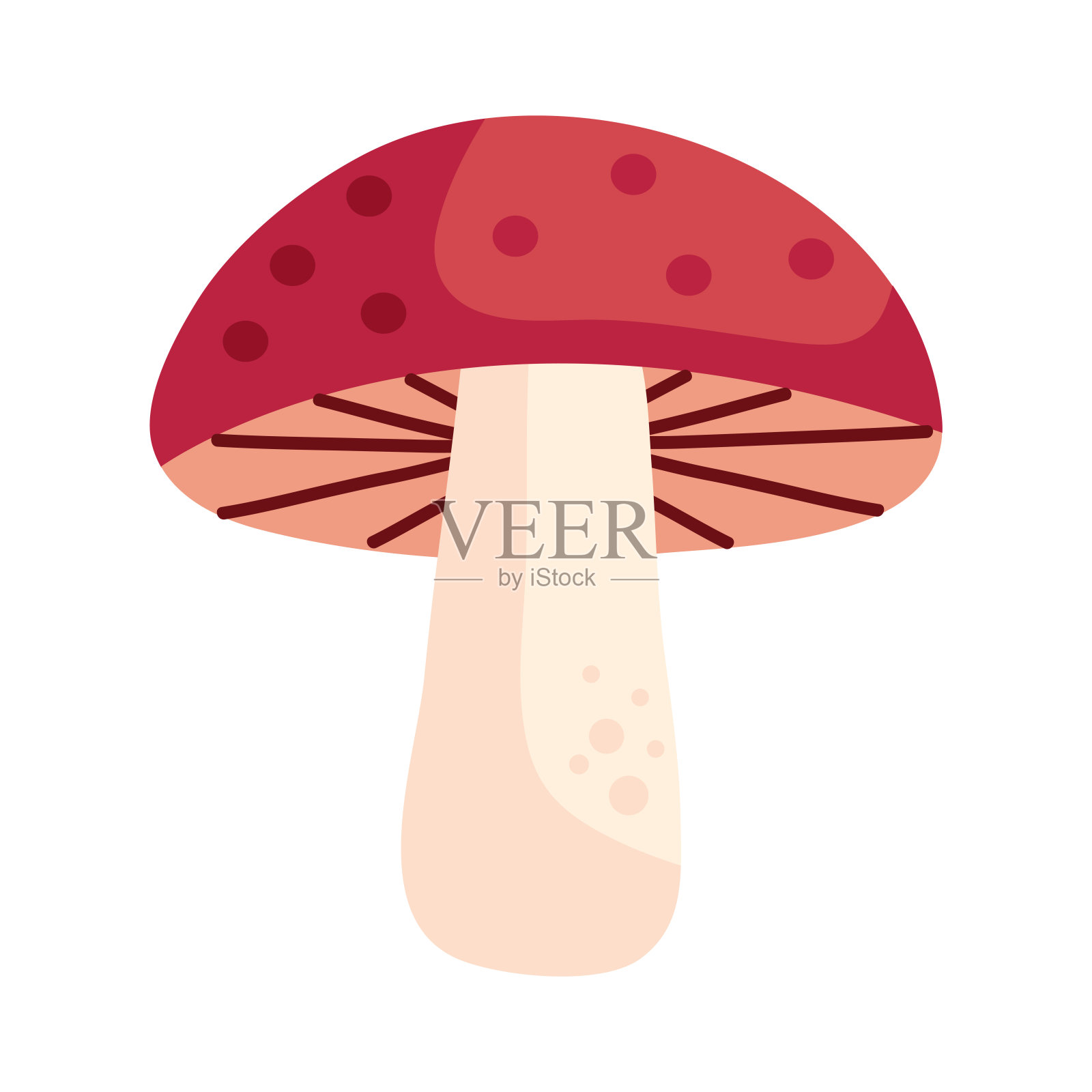 秋蘑菇图标插画图片素材