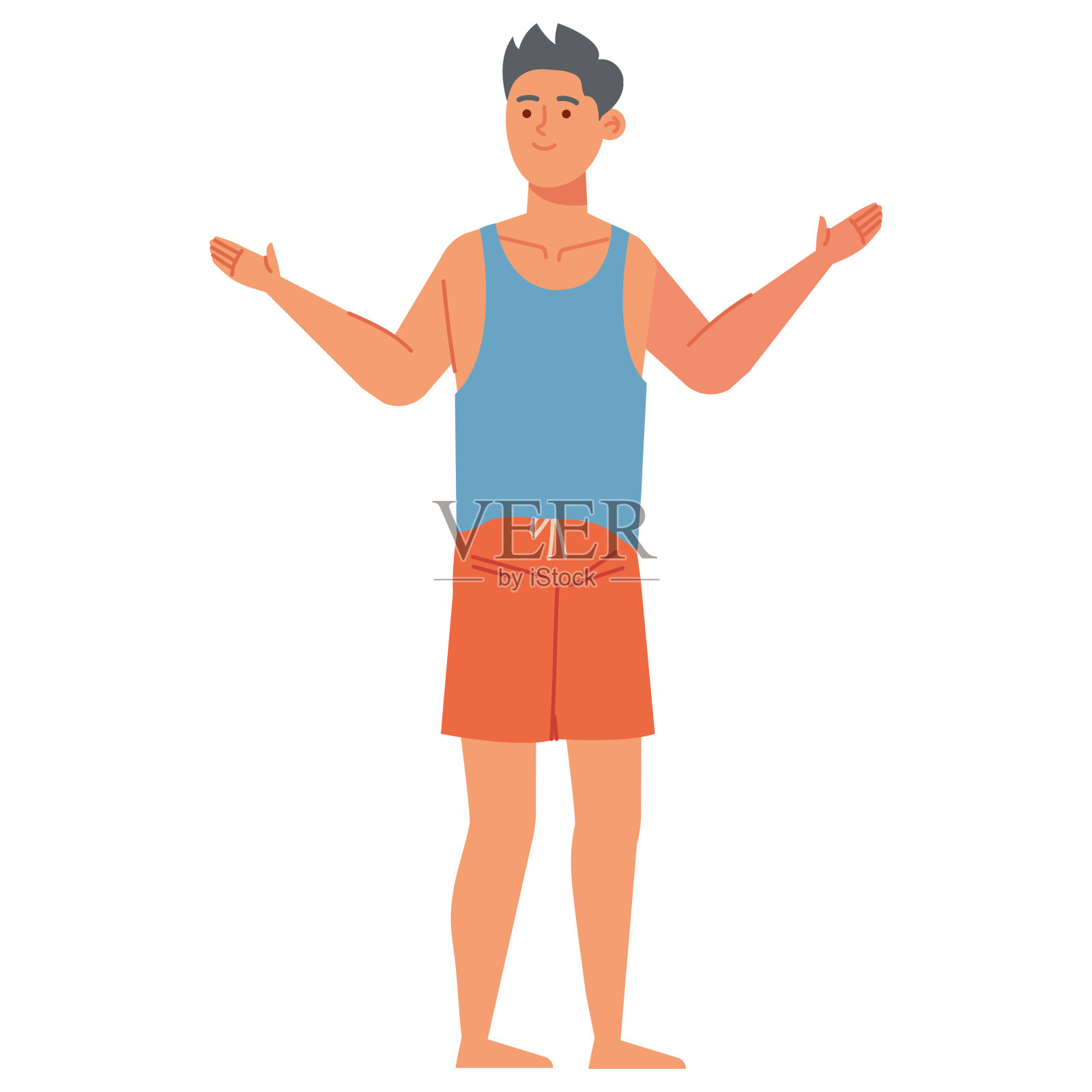 夏日派对人物插画图片素材