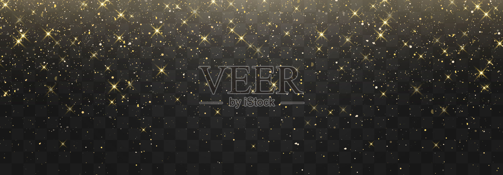 晶莹剔透的仙尘微粒在透明的背景中熠熠生辉插画图片素材