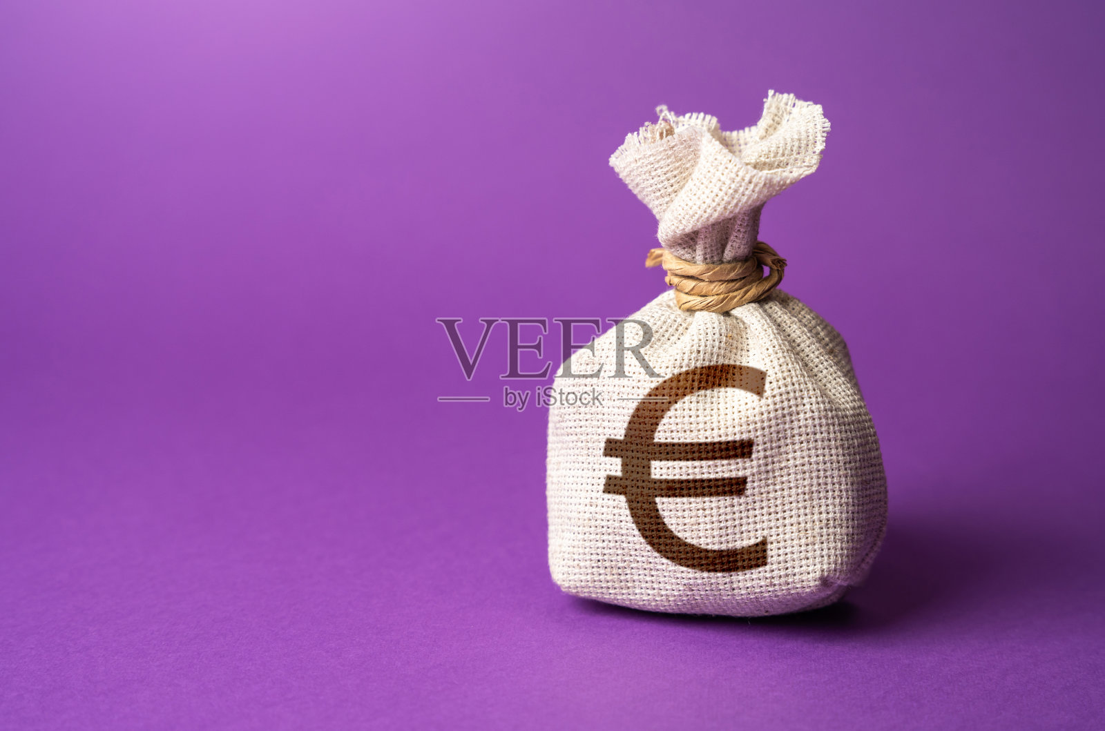 欧元钱袋。照片摄影图片