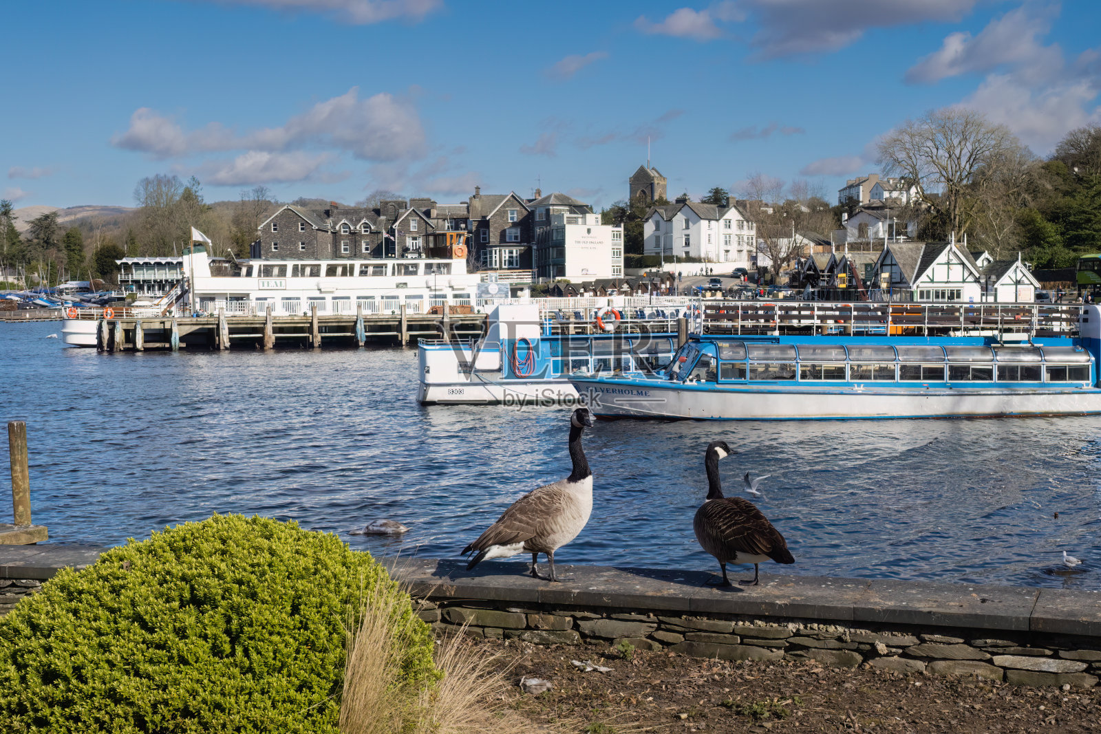 温德米尔湖休闲游船照片摄影图片