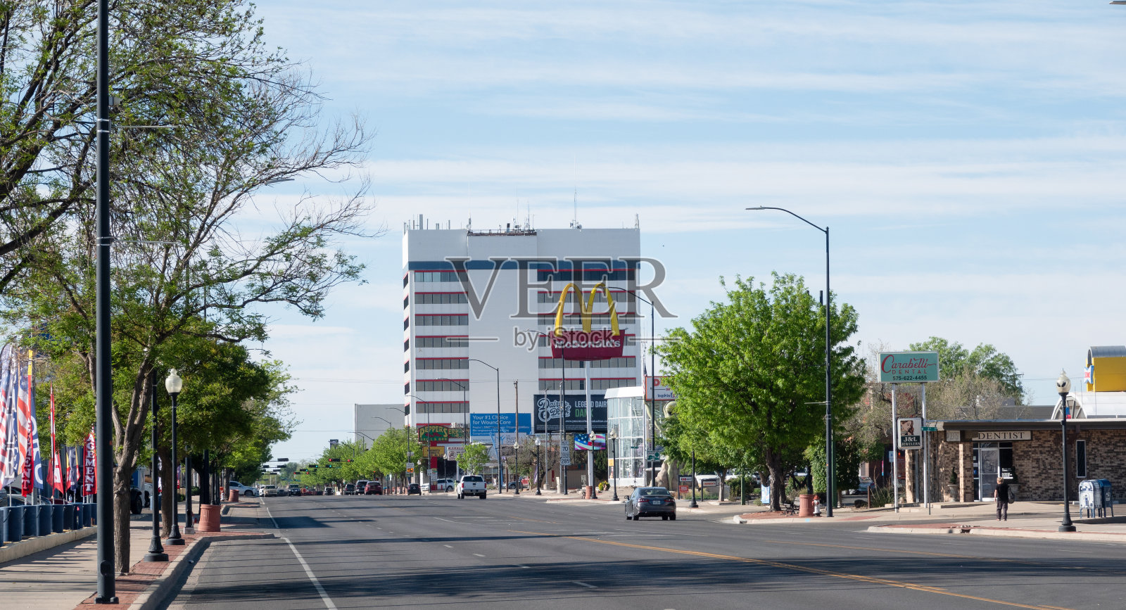 罗斯威尔,新墨西哥州大街。照片摄影图片