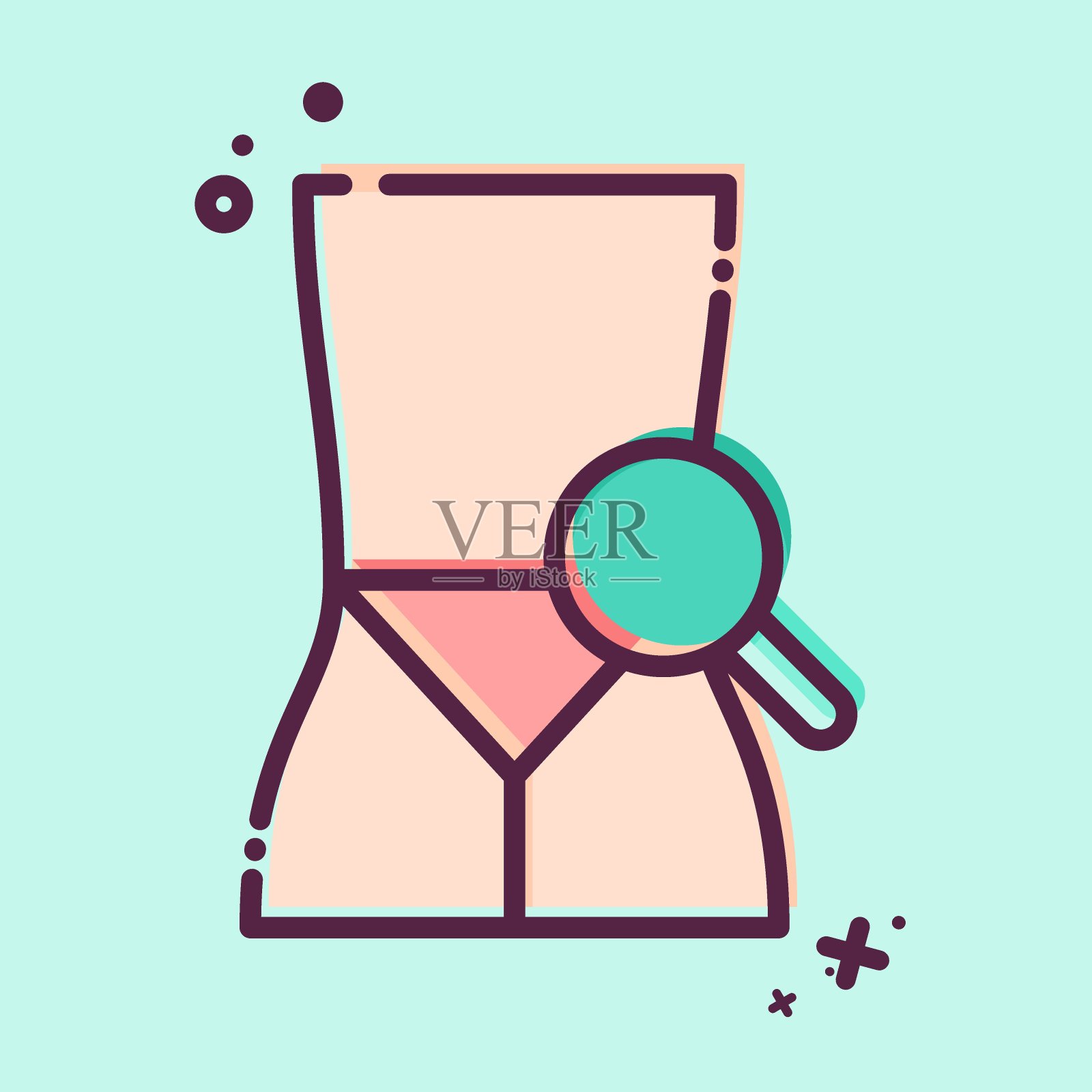 图标症状检查。与医学专业相关的符号。MBE风格。简单的设计说明插画图片素材