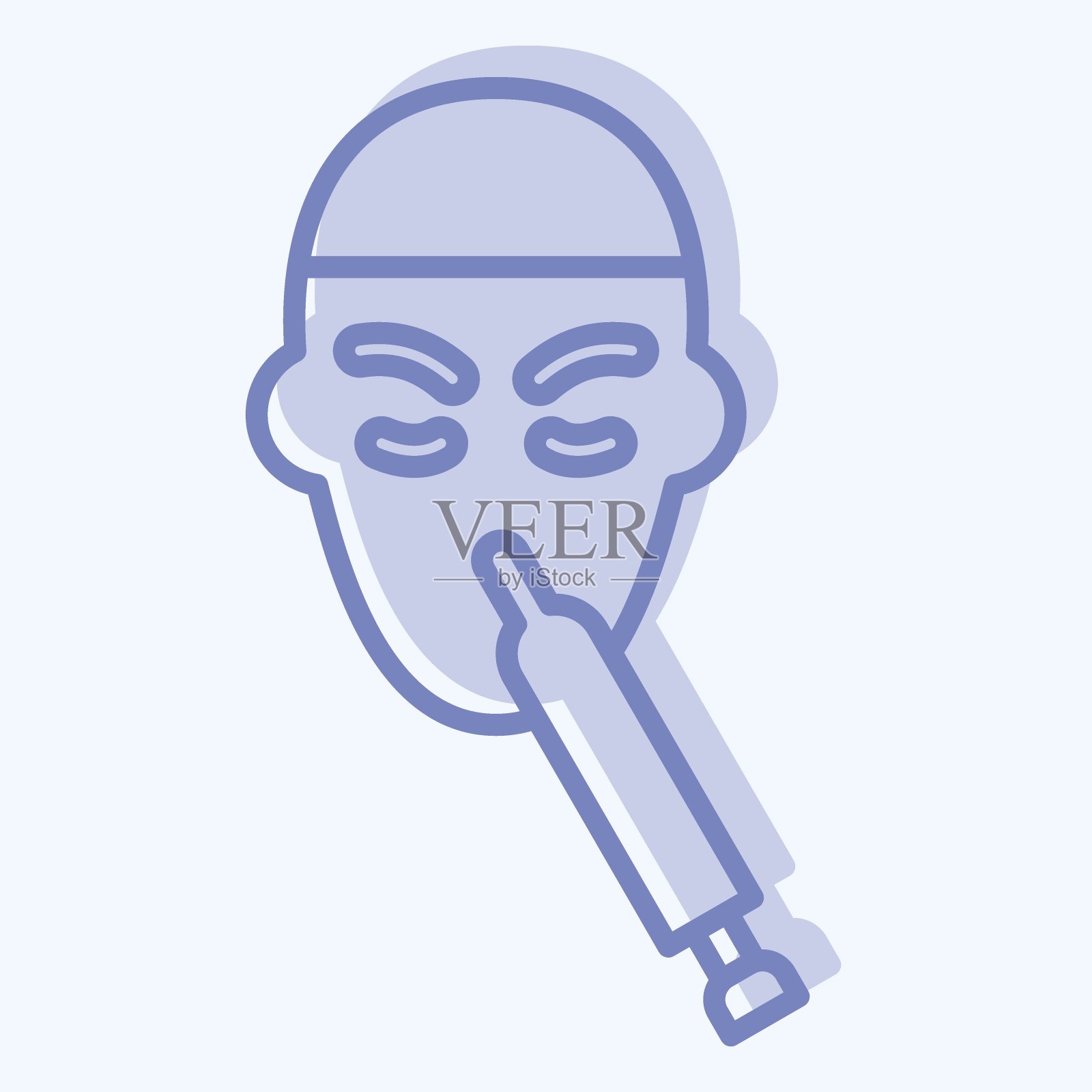 Icon整形手术。与医学专业相关的符号。双音风格。简单的设计说明插画图片素材