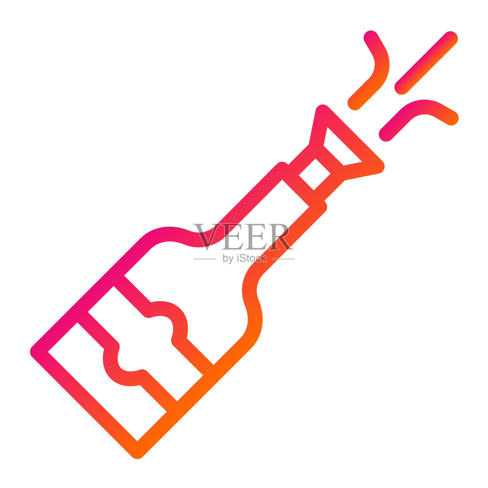 香槟矢量图标设计插图插画图片素材