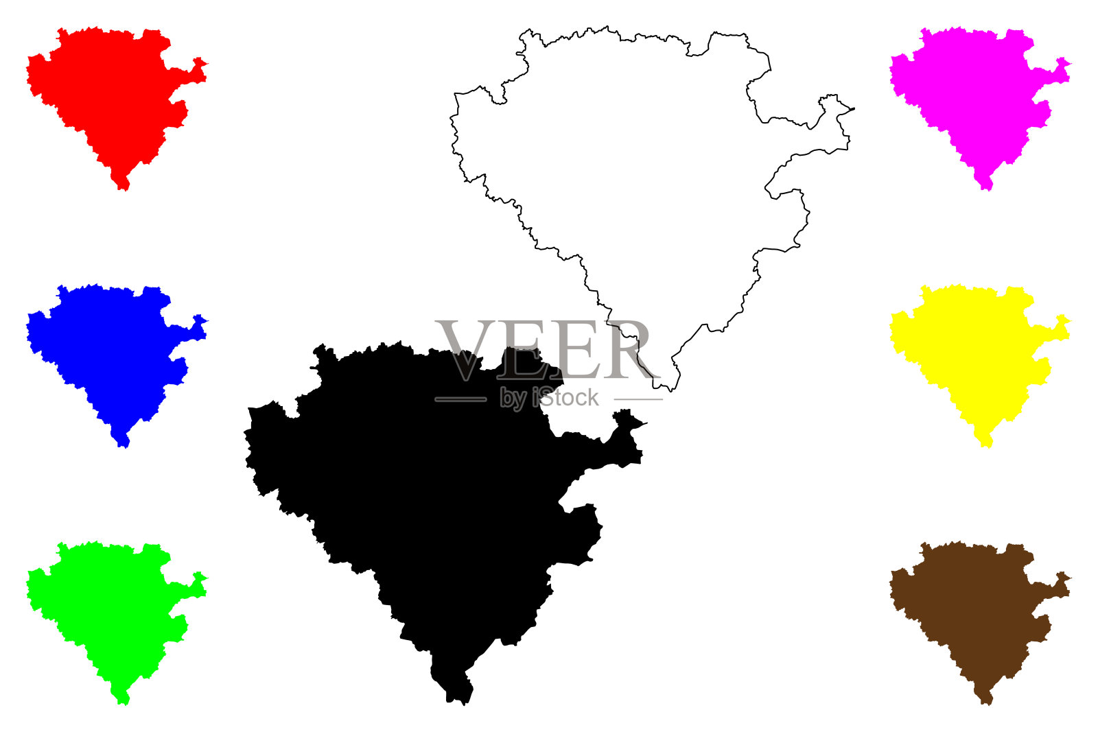 阿恩斯贝格地区(德意志联邦共和国，北莱茵-威斯特伐利亚州，北威州，威斯特法伦-利普州)地图矢量插图，涂鸦素描阿恩斯贝格地图插画图片素材