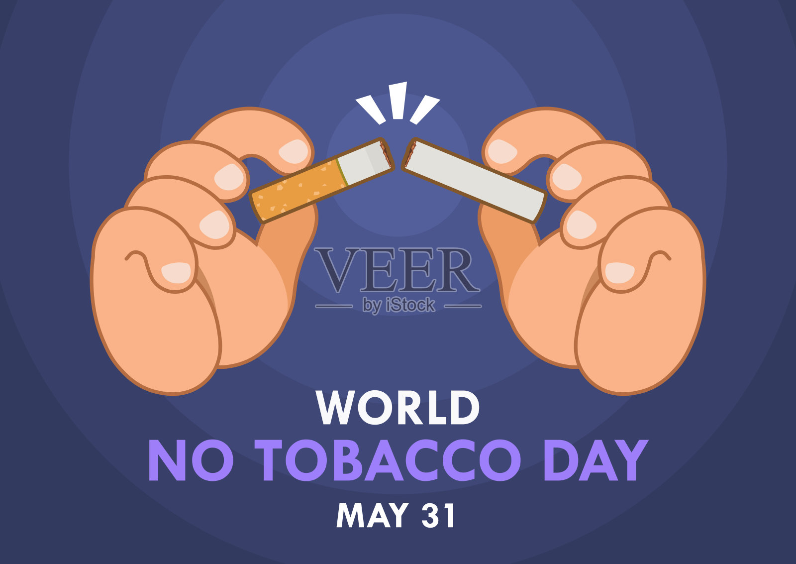 世界无烟日插画图片素材