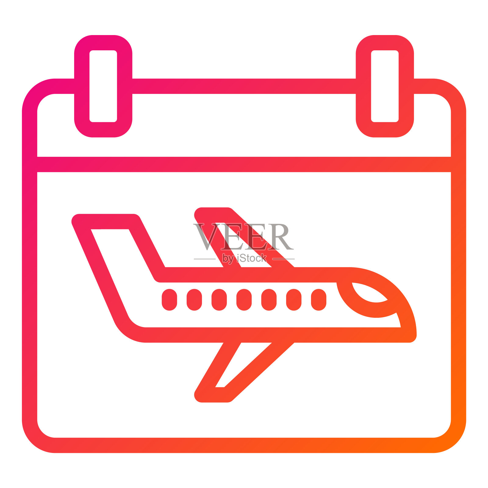 飞行日历矢量图标设计插图插画图片素材