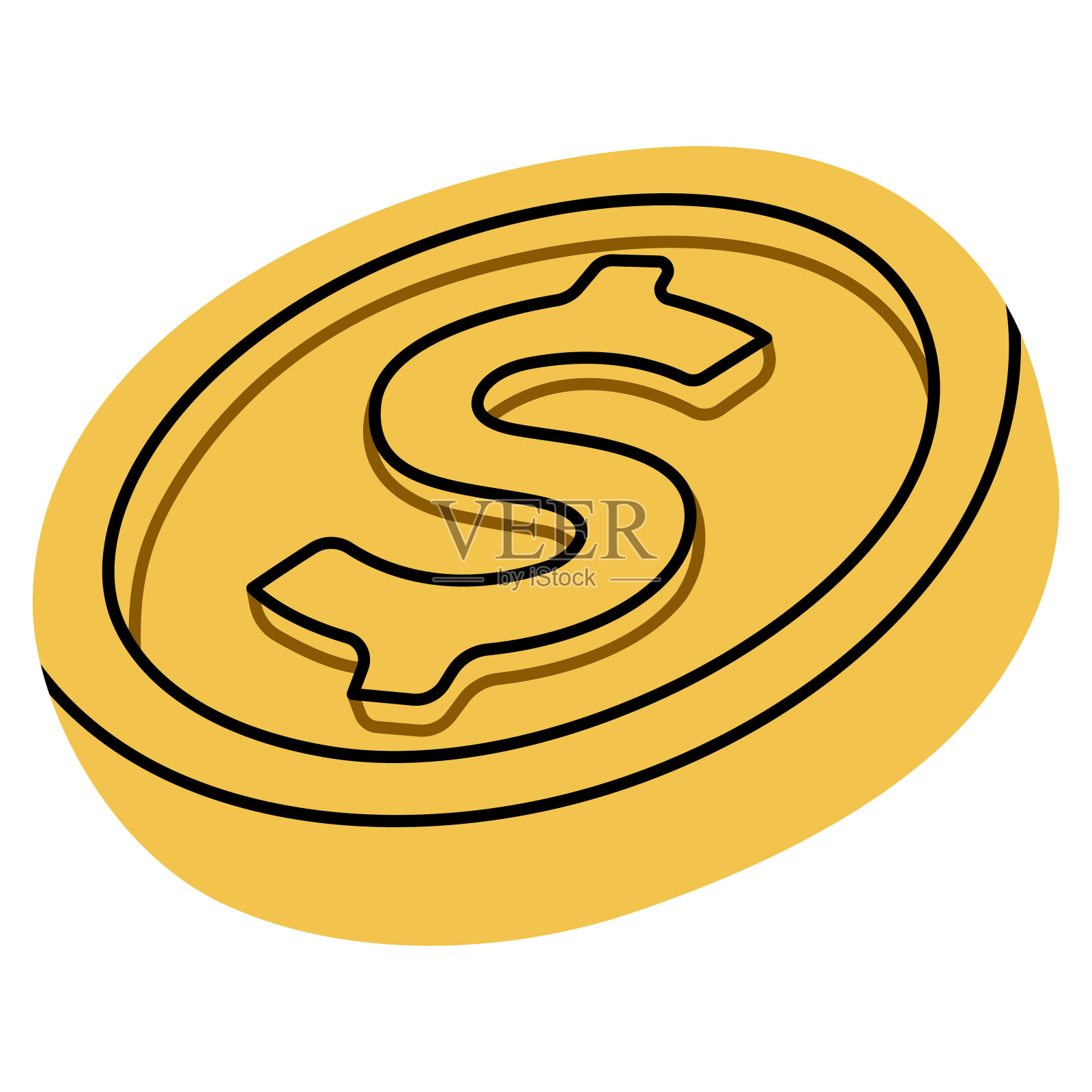 硬币矢量6插画图片素材