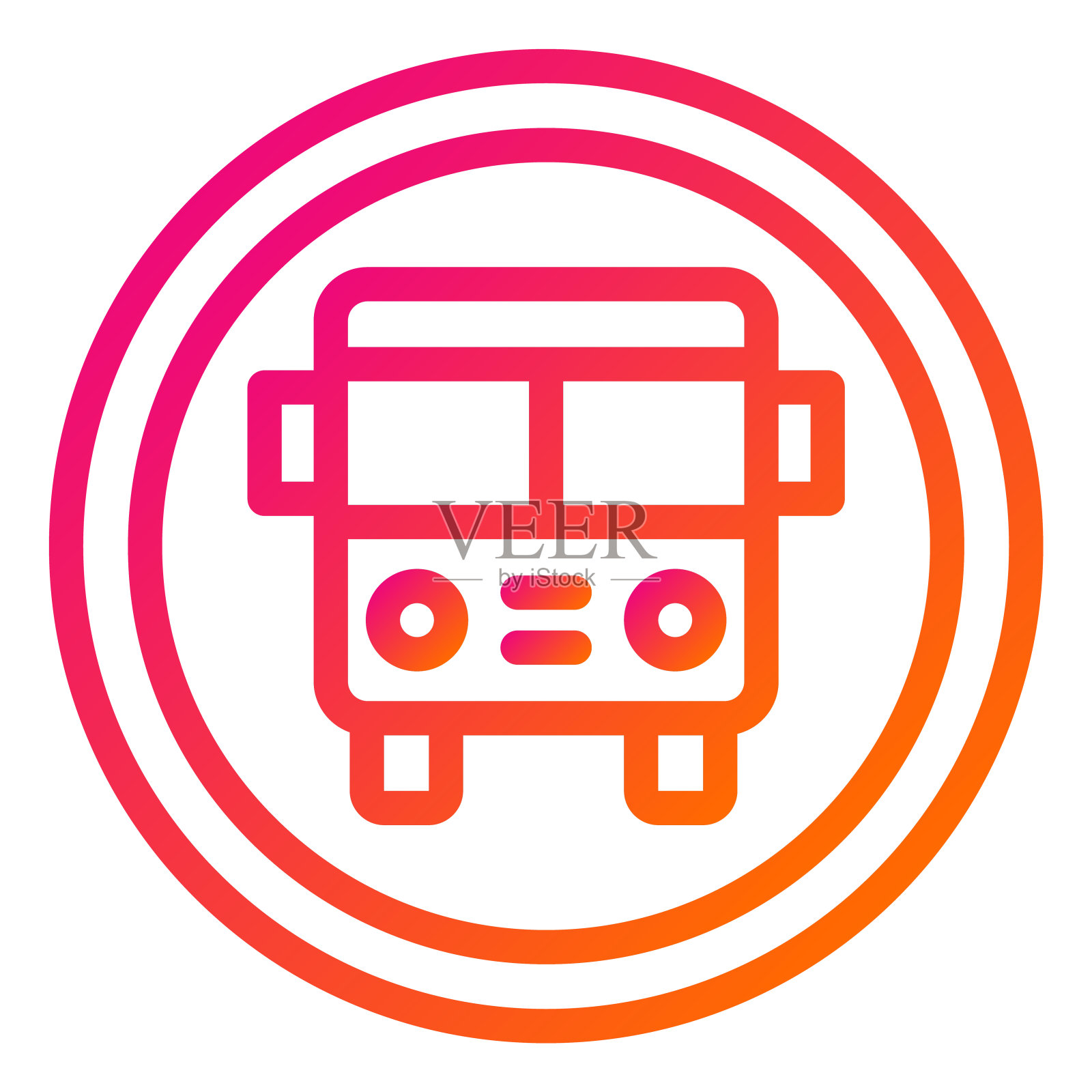 公交车站矢量图标设计插图插画图片素材