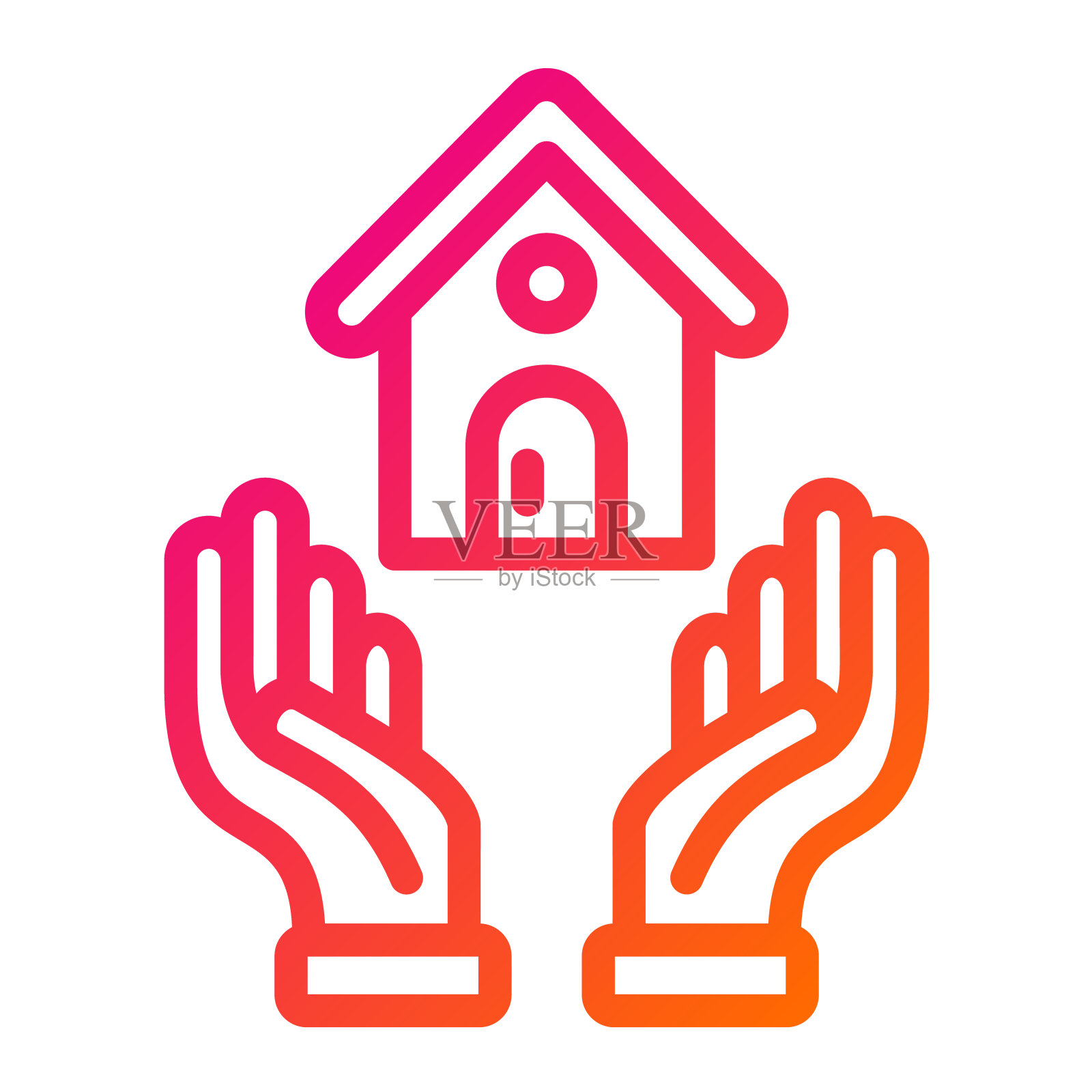 房屋保险矢量图标设计插图插画图片素材