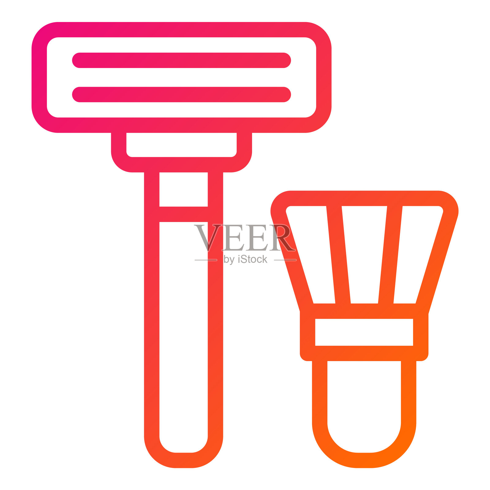 剃须刀矢量图标设计插图插画图片素材