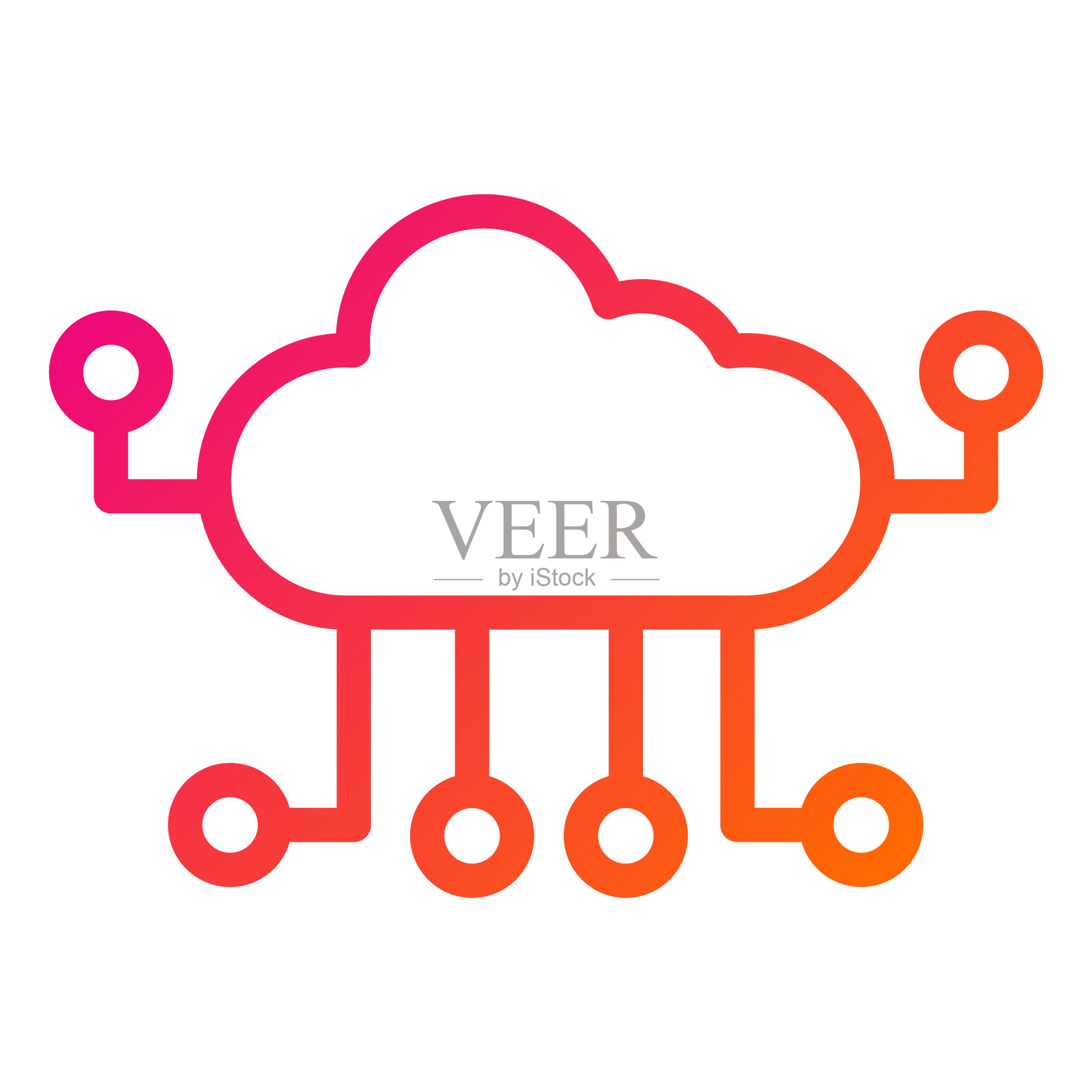 云计算矢量图标设计插图插画图片素材