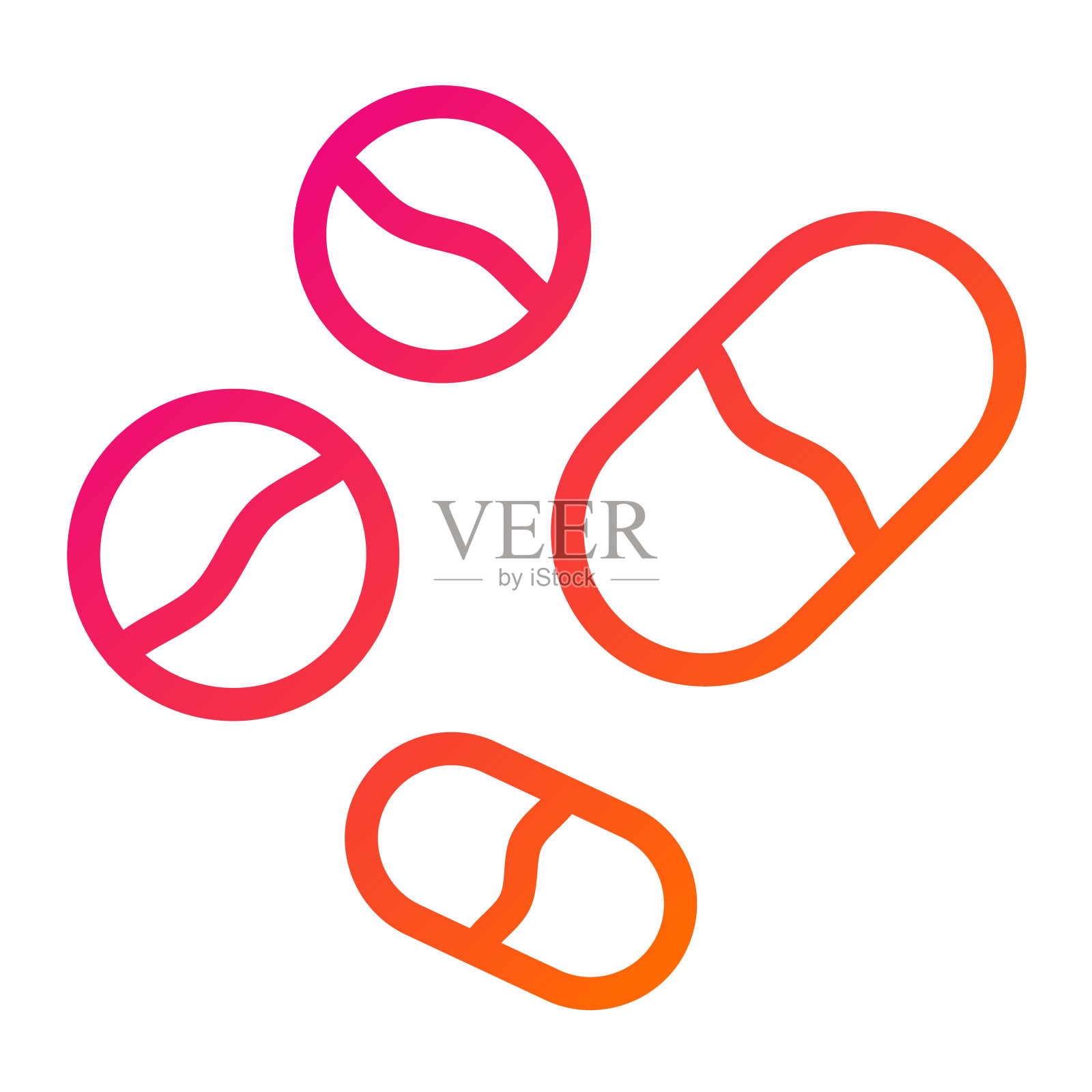 药丸矢量图标设计插图插画图片素材