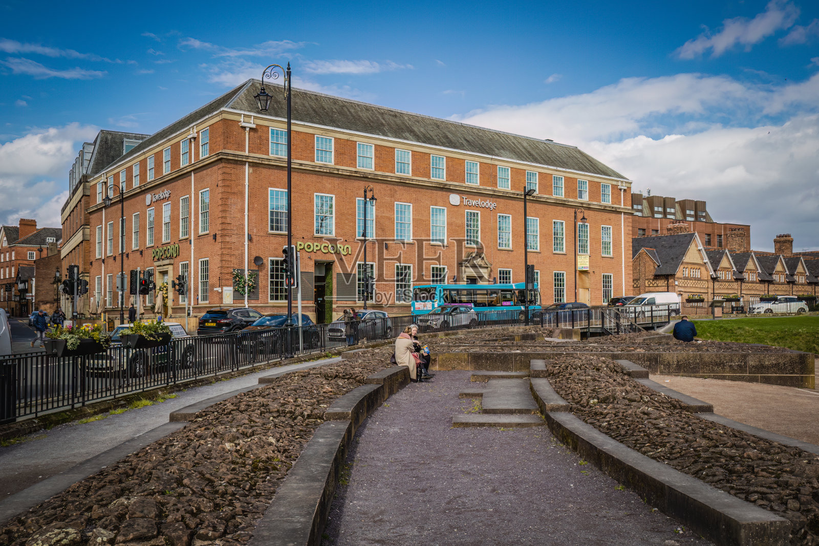 在切斯特的Travelodge和Popcorn cafe照片摄影图片