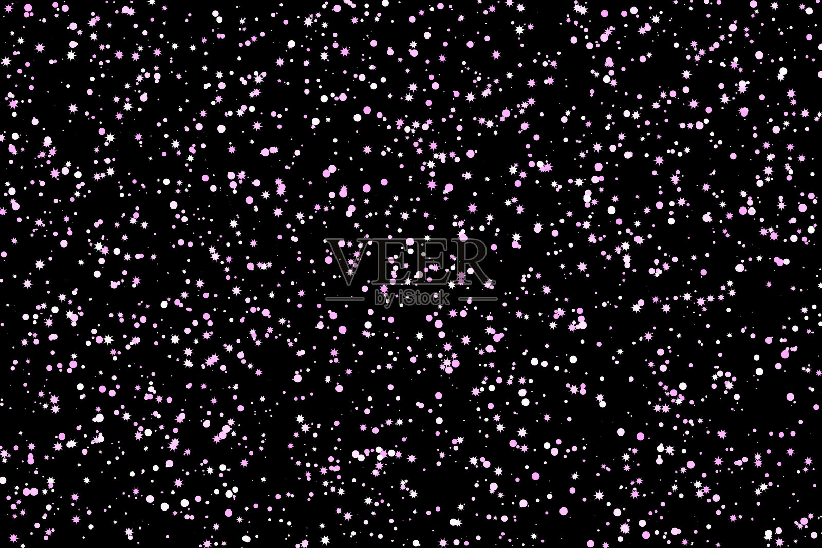 粉红色的白色星星在夜空宇宙抽象的背景插画图片素材