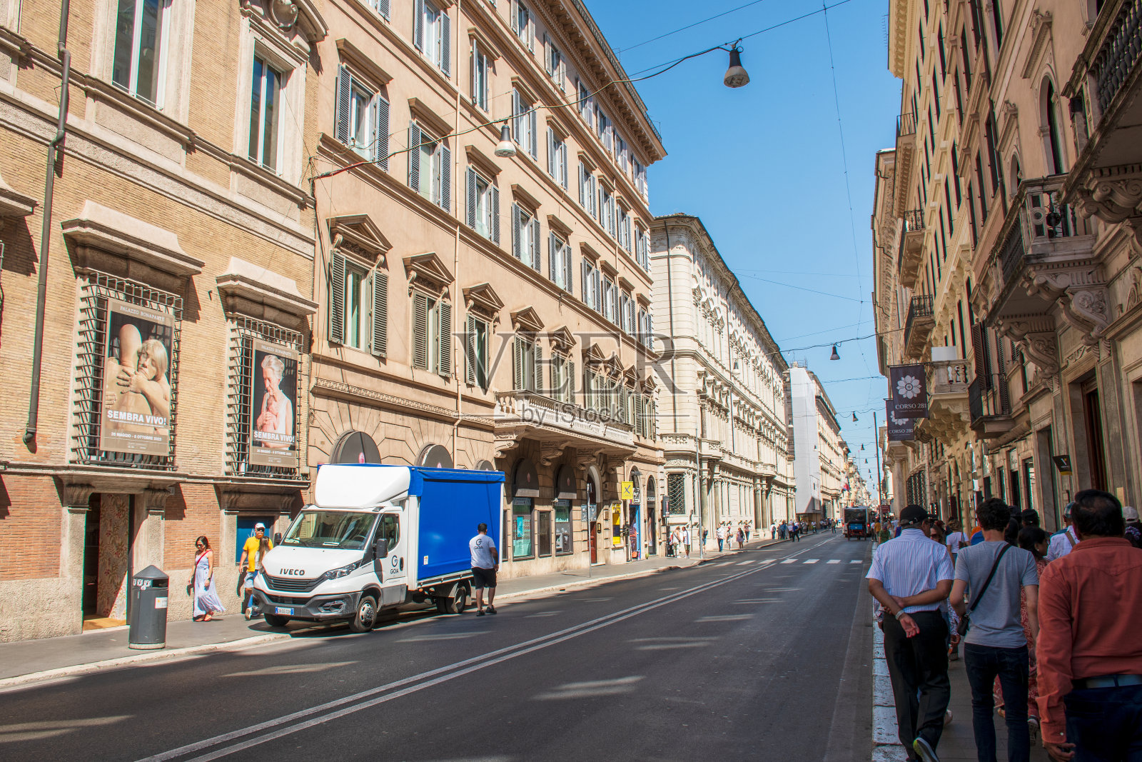 Via del Corso是罗马的一条中心街道照片摄影图片