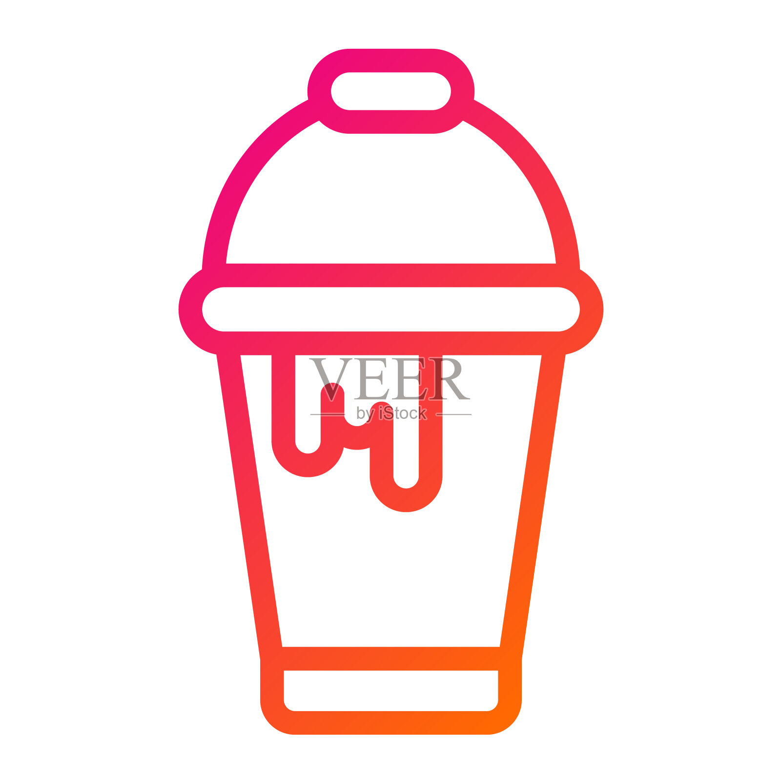 油漆桶矢量图标设计插图插画图片素材