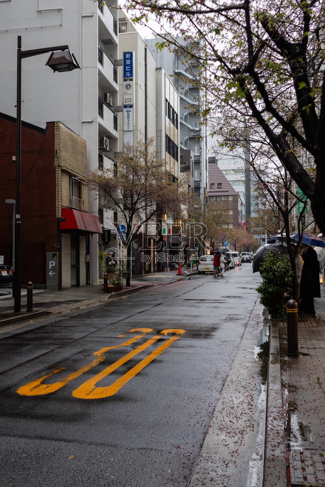 日本桥的下雨天照片摄影图片