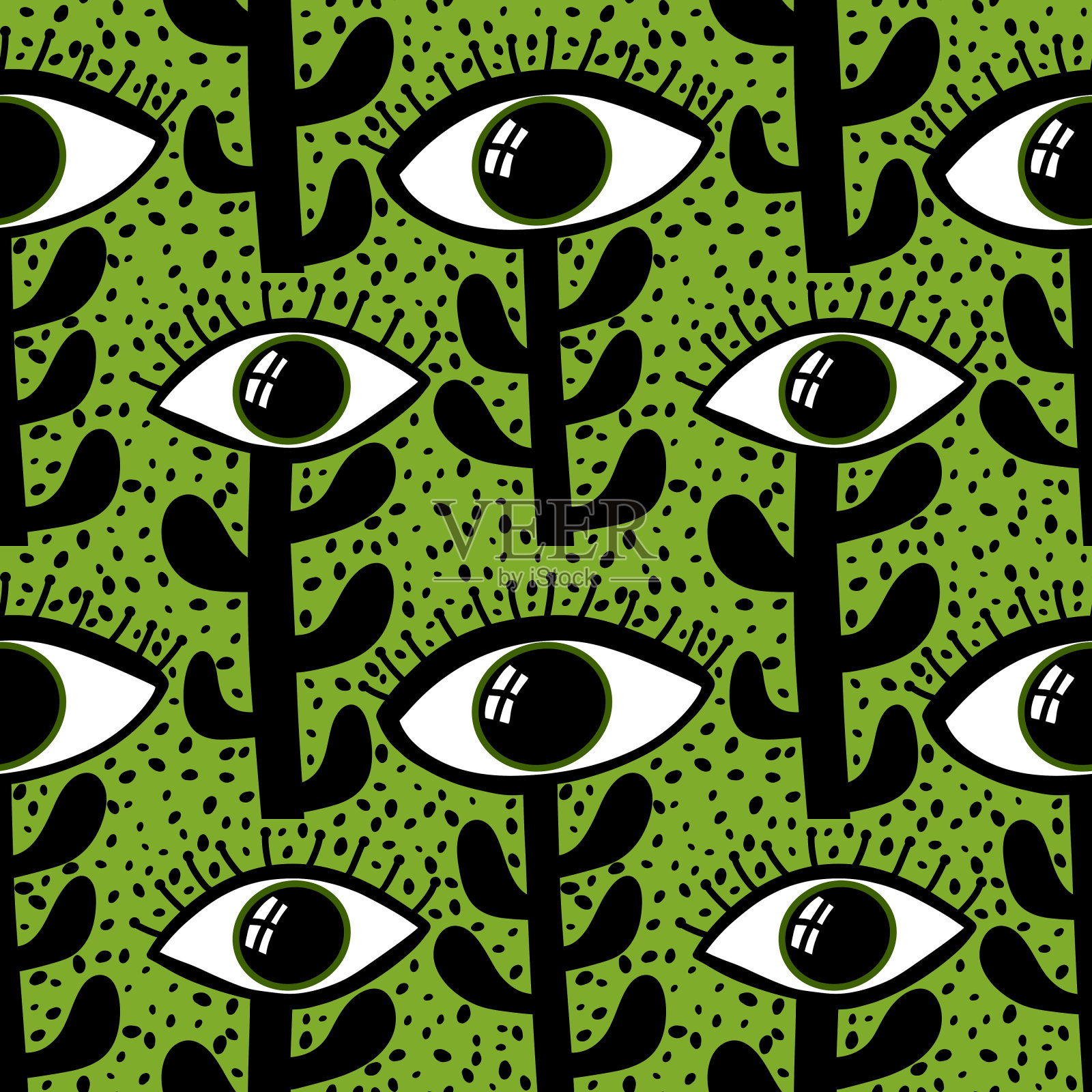 无缝夏季印花与花卉图案的织物和纺织品插画图片素材