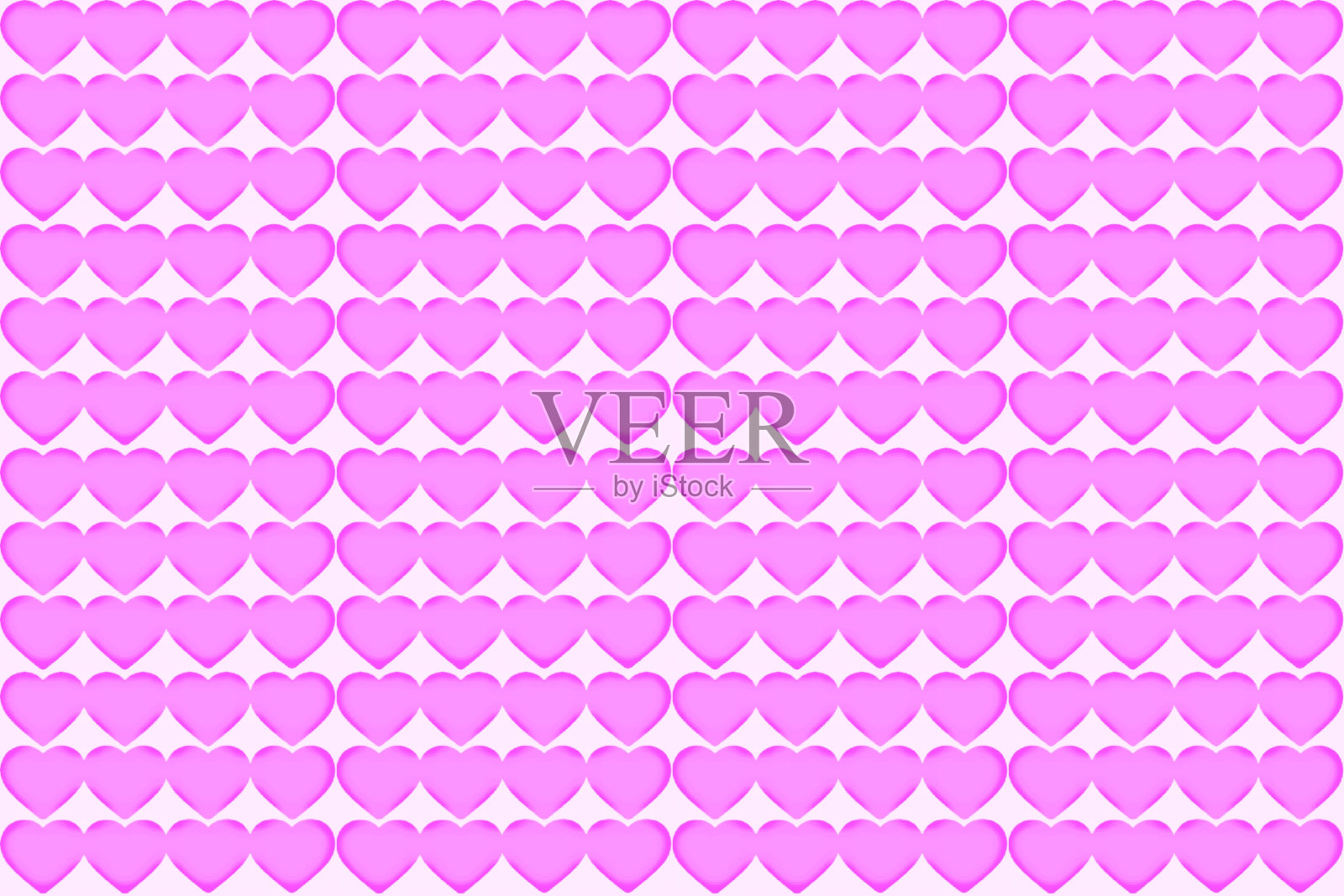 粉红色的小心形背景设计插画图片素材