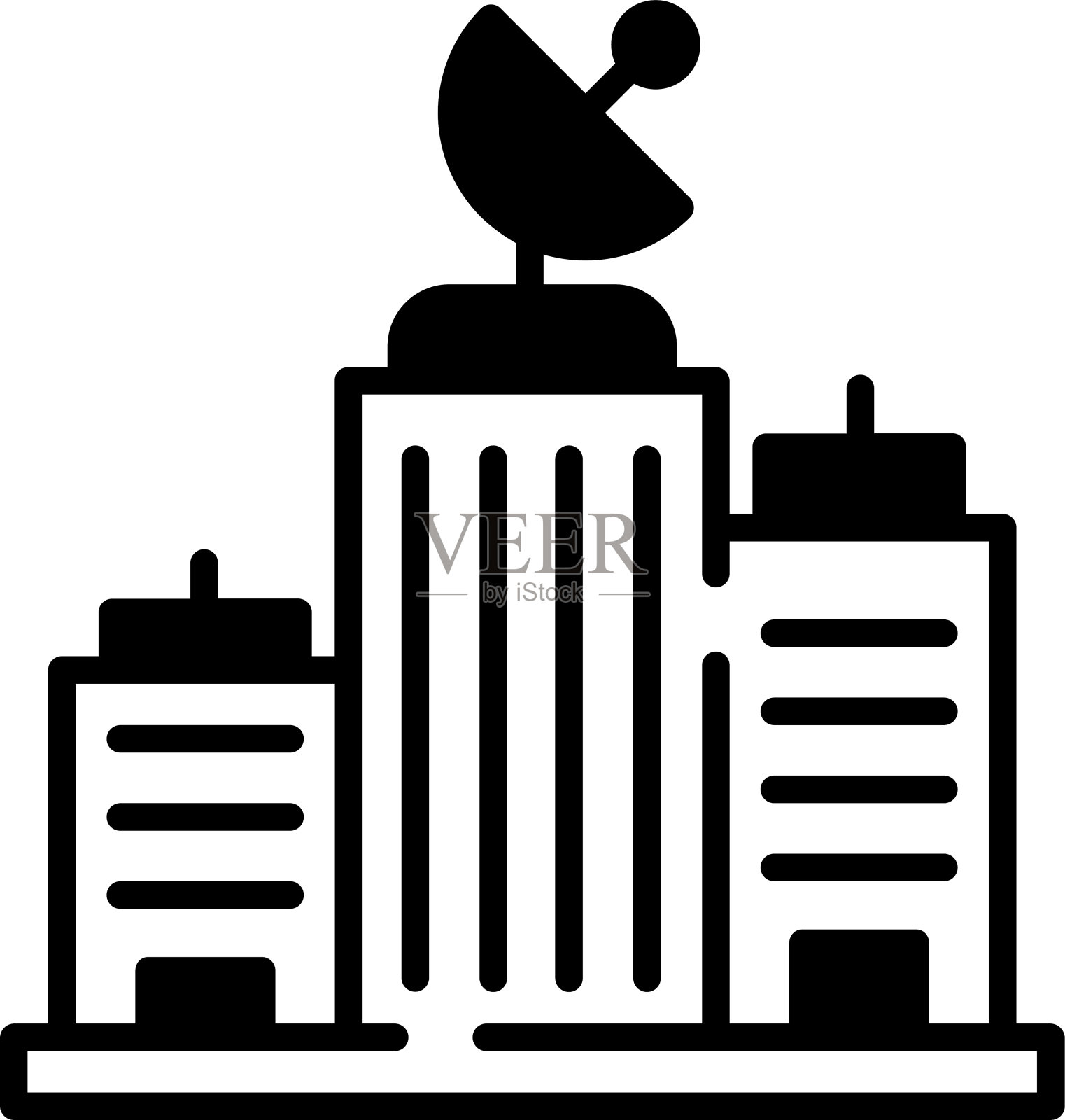 建筑字形和线矢量插图插画图片素材