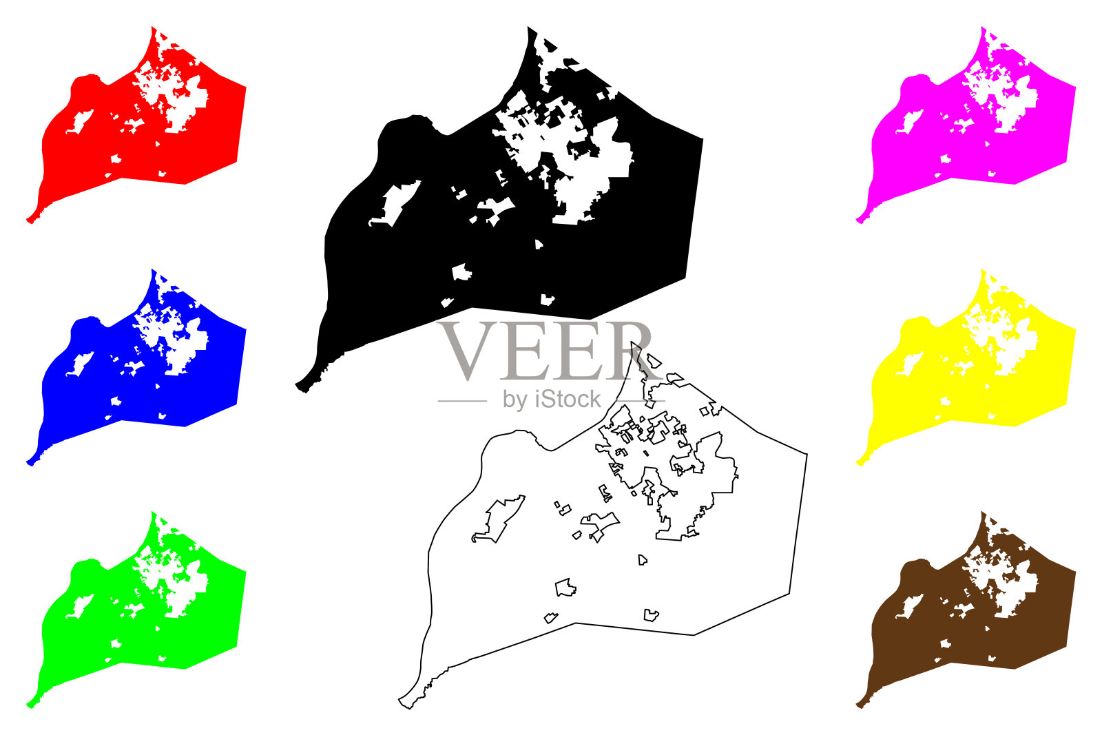 路易斯维尔市(美国城市，美国，美国城市)地图矢量插图，涂鸦素描城市路易斯维尔地图插画图片素材