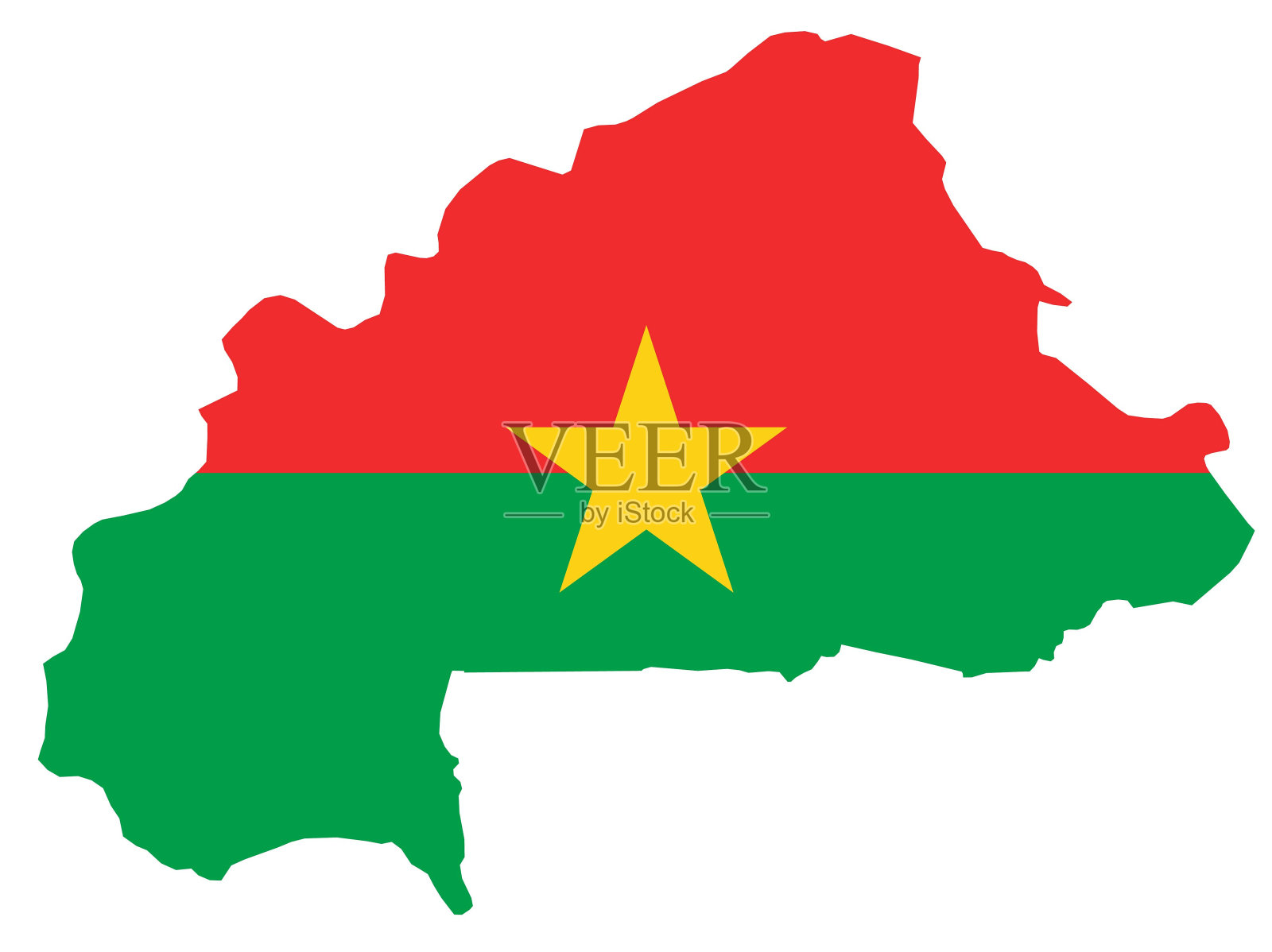 布吉纳法索地区地图的轮廓插画图片素材