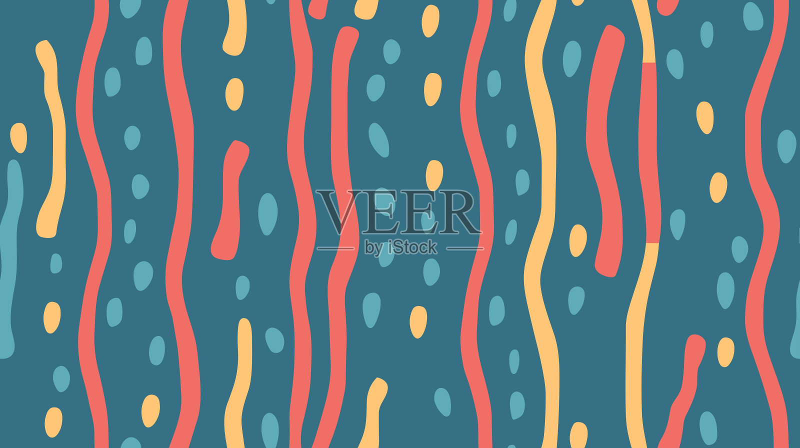 非洲民族自然野生背景纹理。接缝图案设计弯曲潦草图案。现代运动的流体二维插图。无缝的。插画图片素材