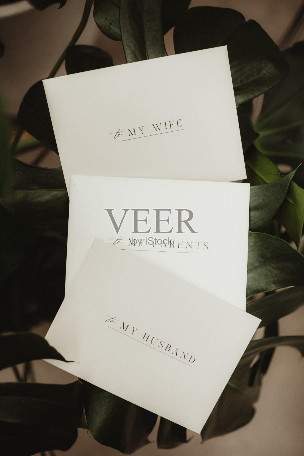 婚礼日写给妻子、丈夫、配偶、父母的信照片摄影图片