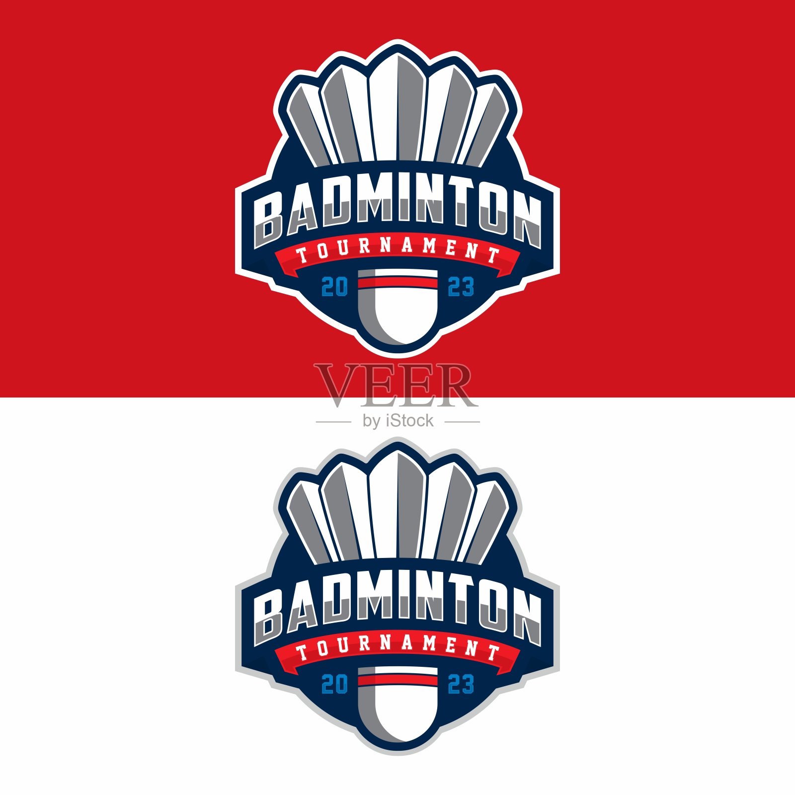 羽毛球运动图标设计矢量插图插画图片素材