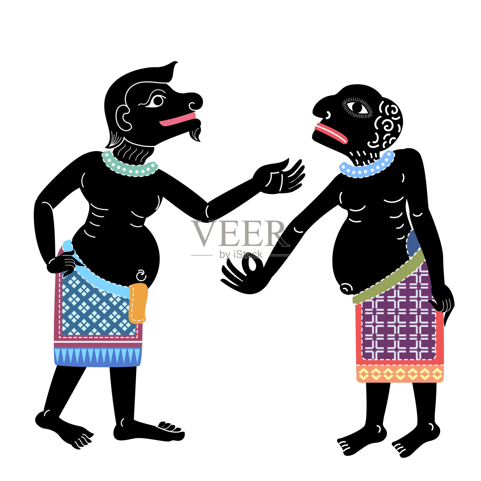 泰国皮影戏2插画图片素材