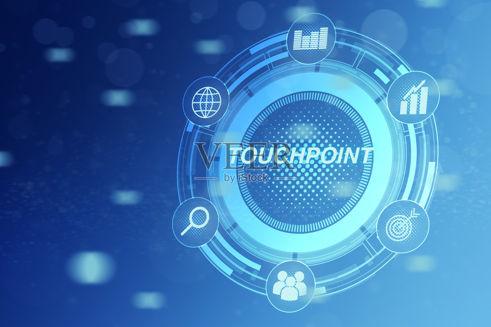 数字营销中的未来客户接触点界面概念照片摄影图片