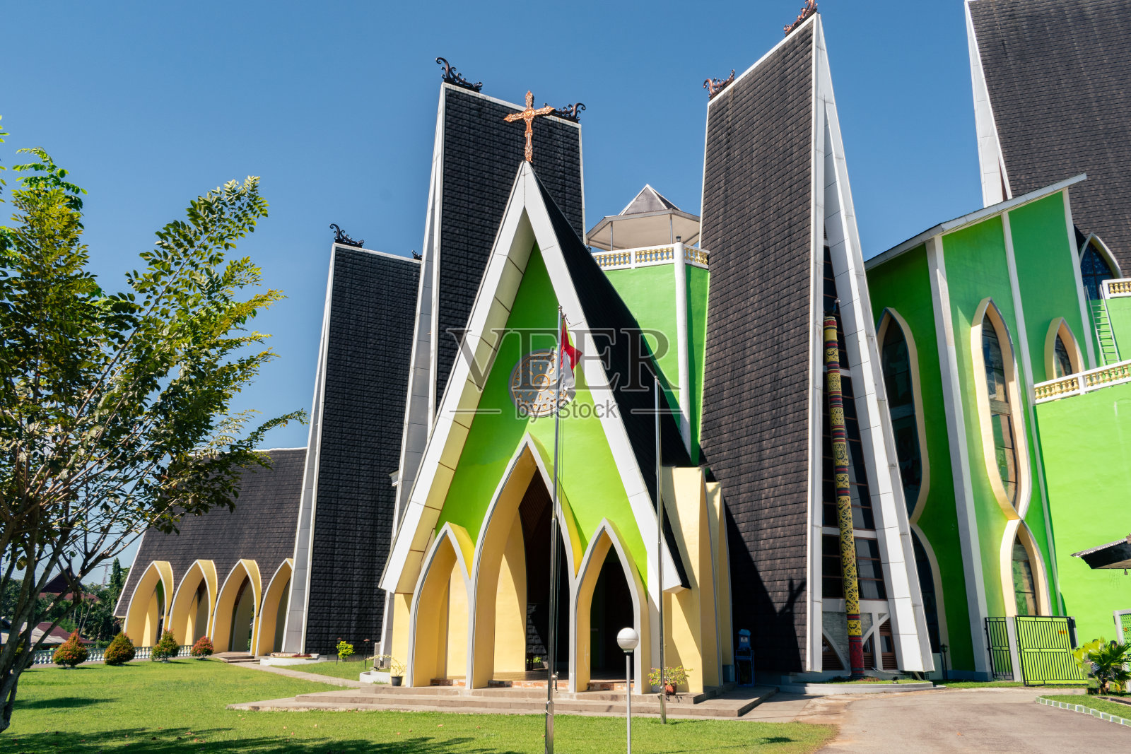 耶稣大教堂圣头的建筑照片摄影图片