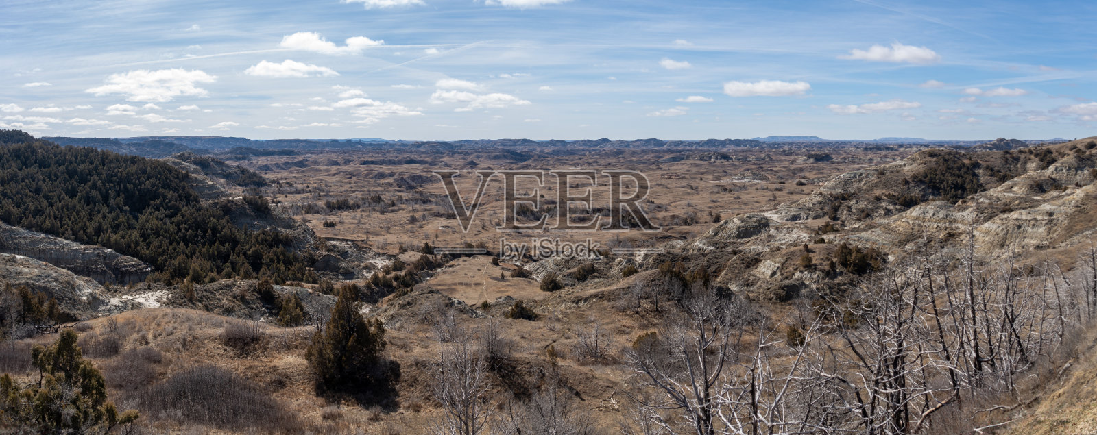 西奥多·罗斯福国家公园北达科他州荒地全景照片摄影图片