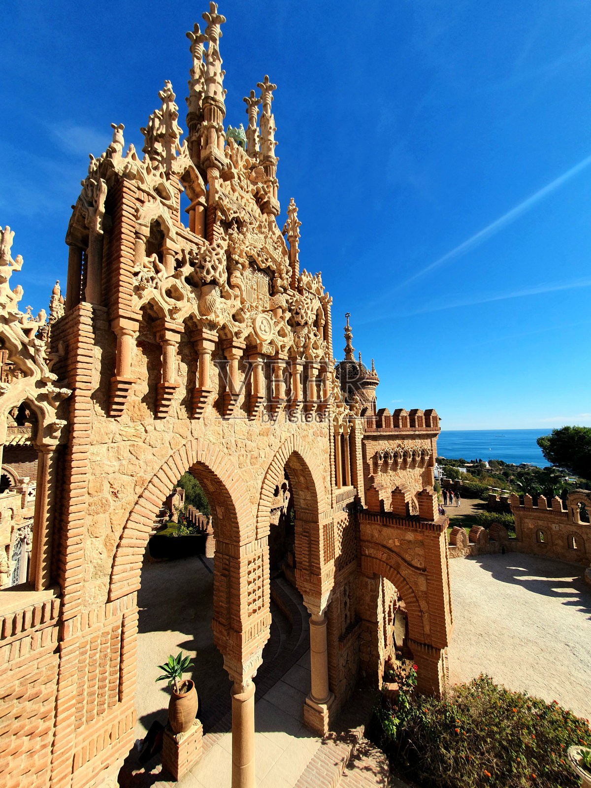 西班牙Benalmadena的Colomares城堡照片摄影图片