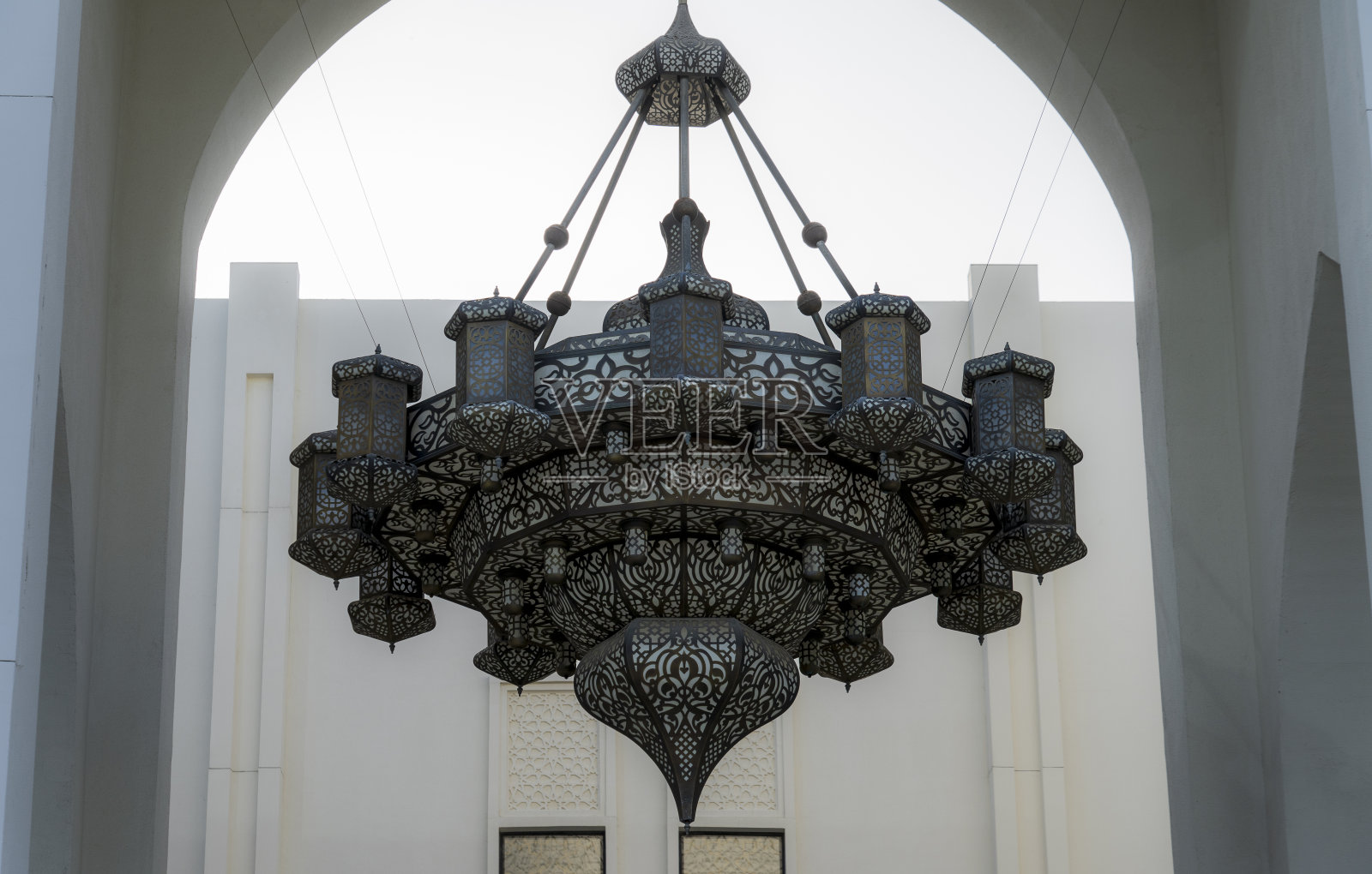 卢赛尔滨海清真寺吊灯照片摄影图片