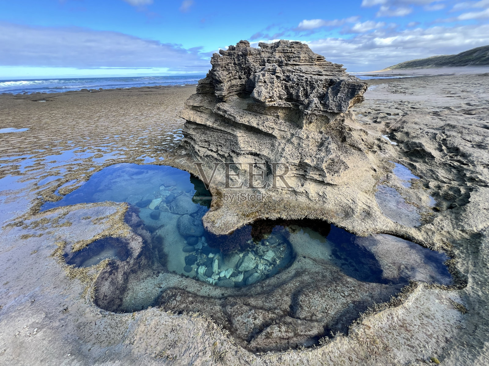 朗斯代尔角岩石池照片摄影图片