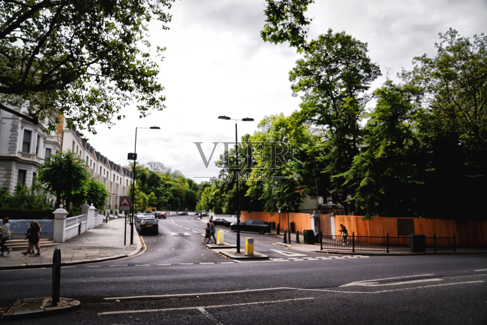 荷兰公园大道，大树，高街，大道，A402路的一部分，肯辛顿和切尔西皇家自治市，W11伦敦，英格兰，英国，大不列颠，欧洲照片摄影图片