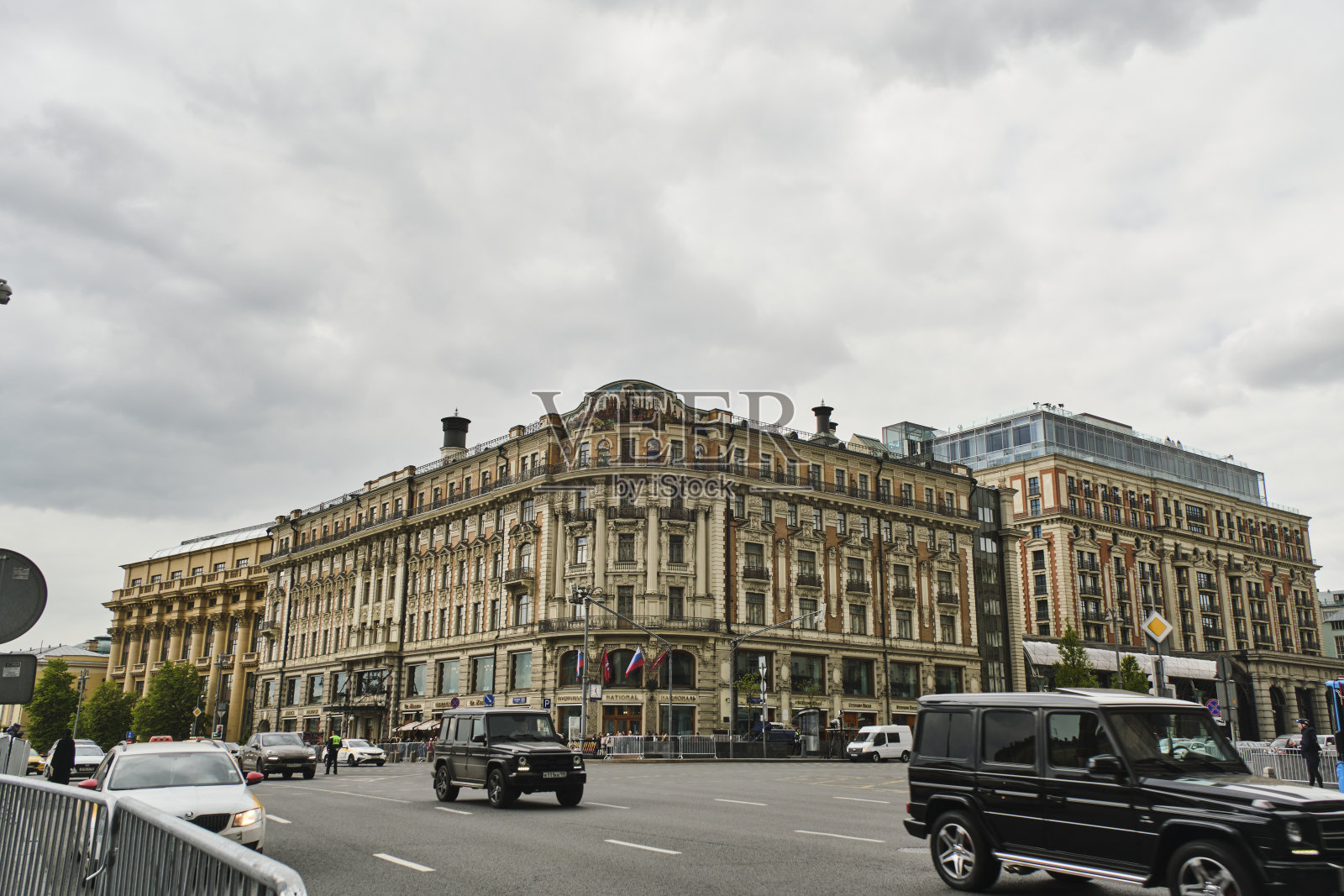莫斯科国家饭店大楼。照片摄影图片